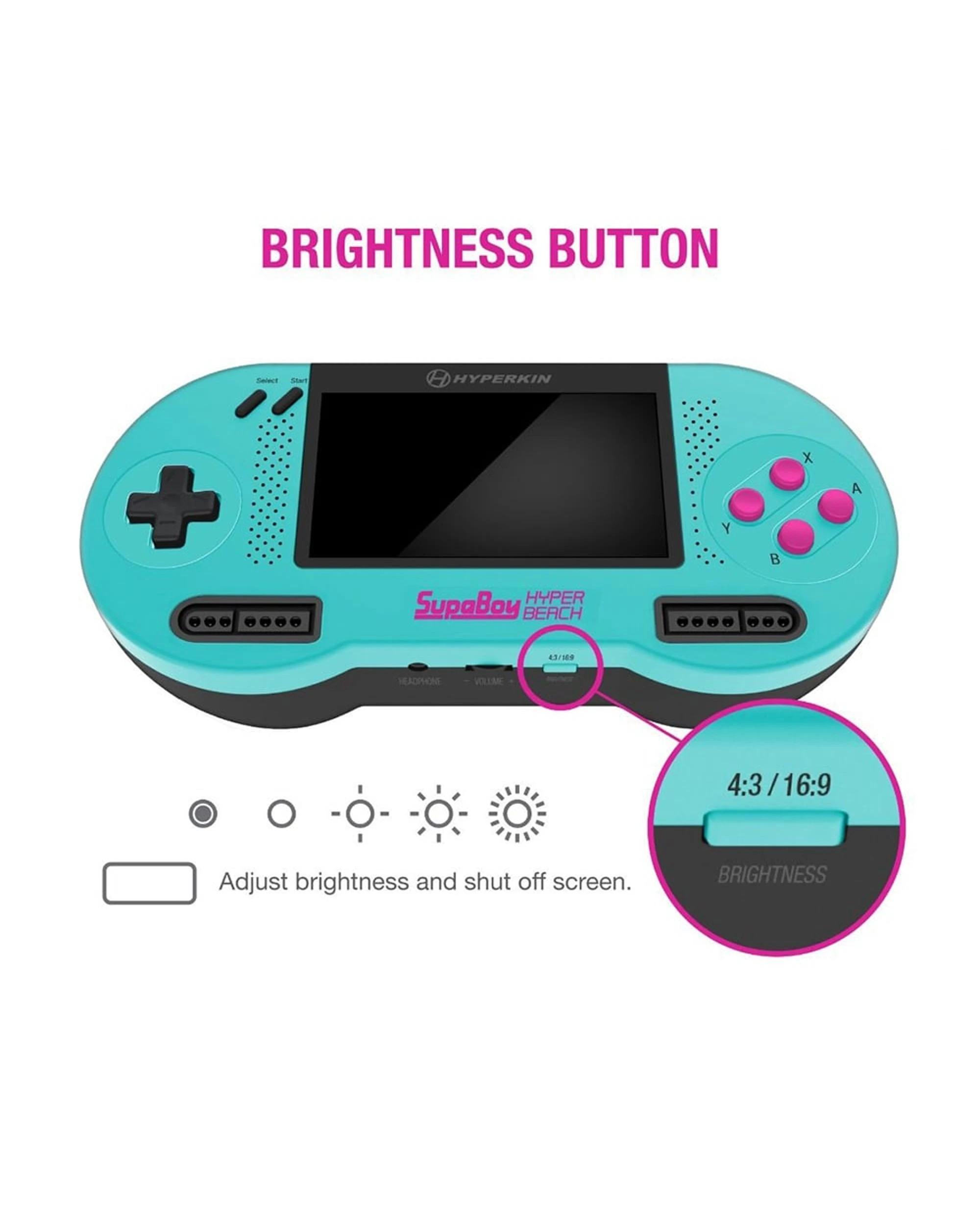 8 Hyperkin SupaBoy Portable Pocket Console for SNES - Blue, 8 of 8