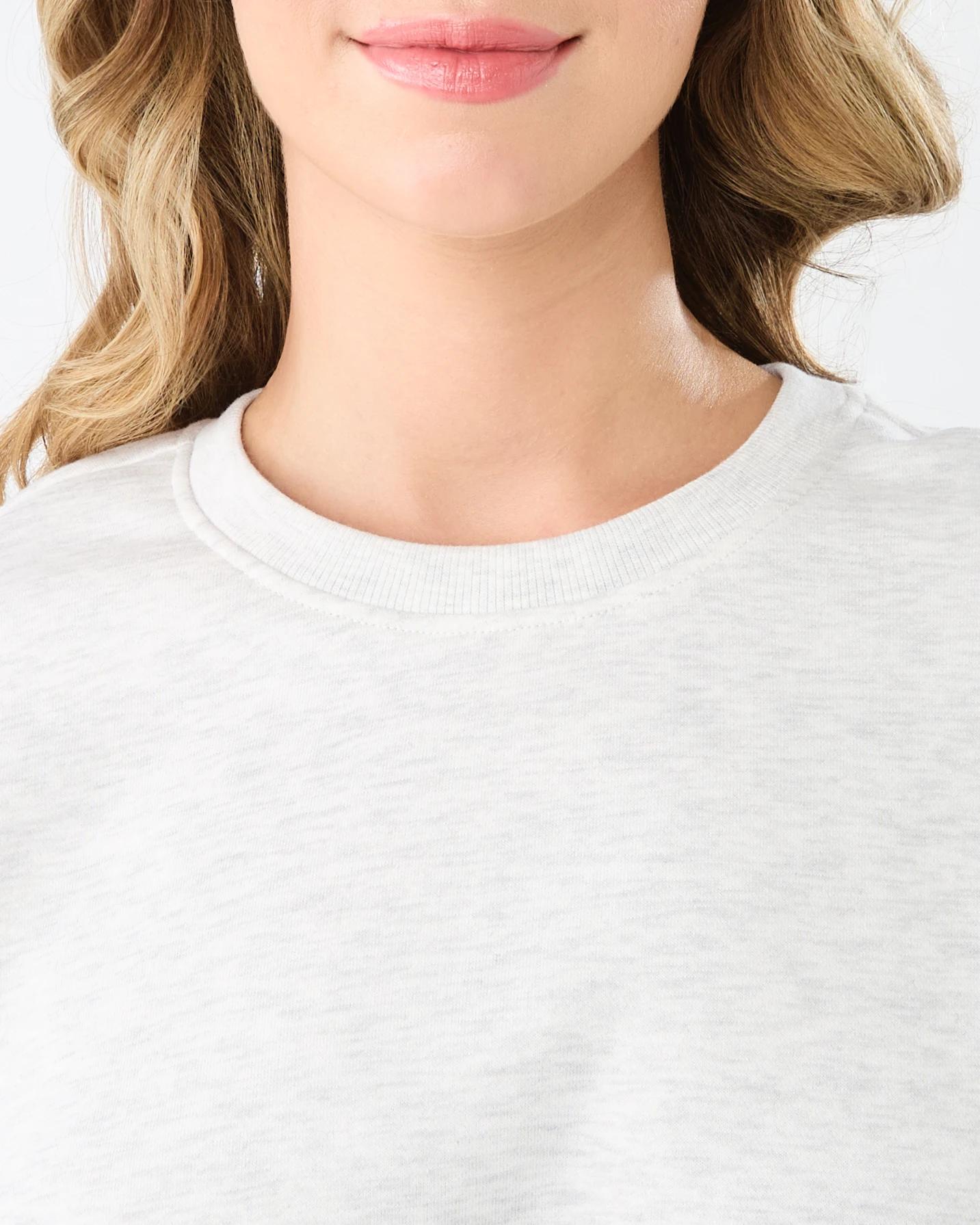 5 Oversized Crew Neck Sweatshirt Wht Marle, 5 of 5