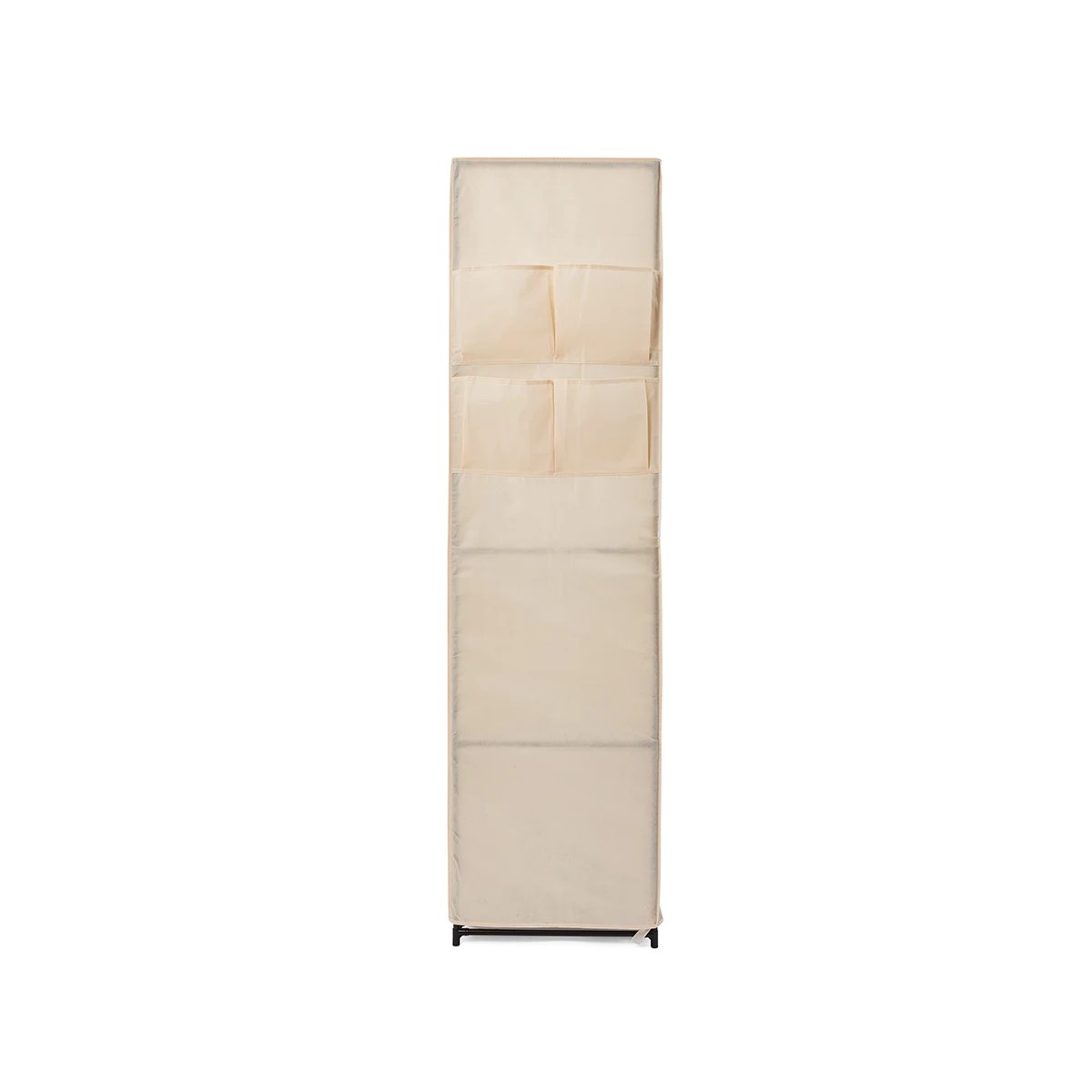 7 Linen Look Covered Wardrobe - Beige, 7 of 9