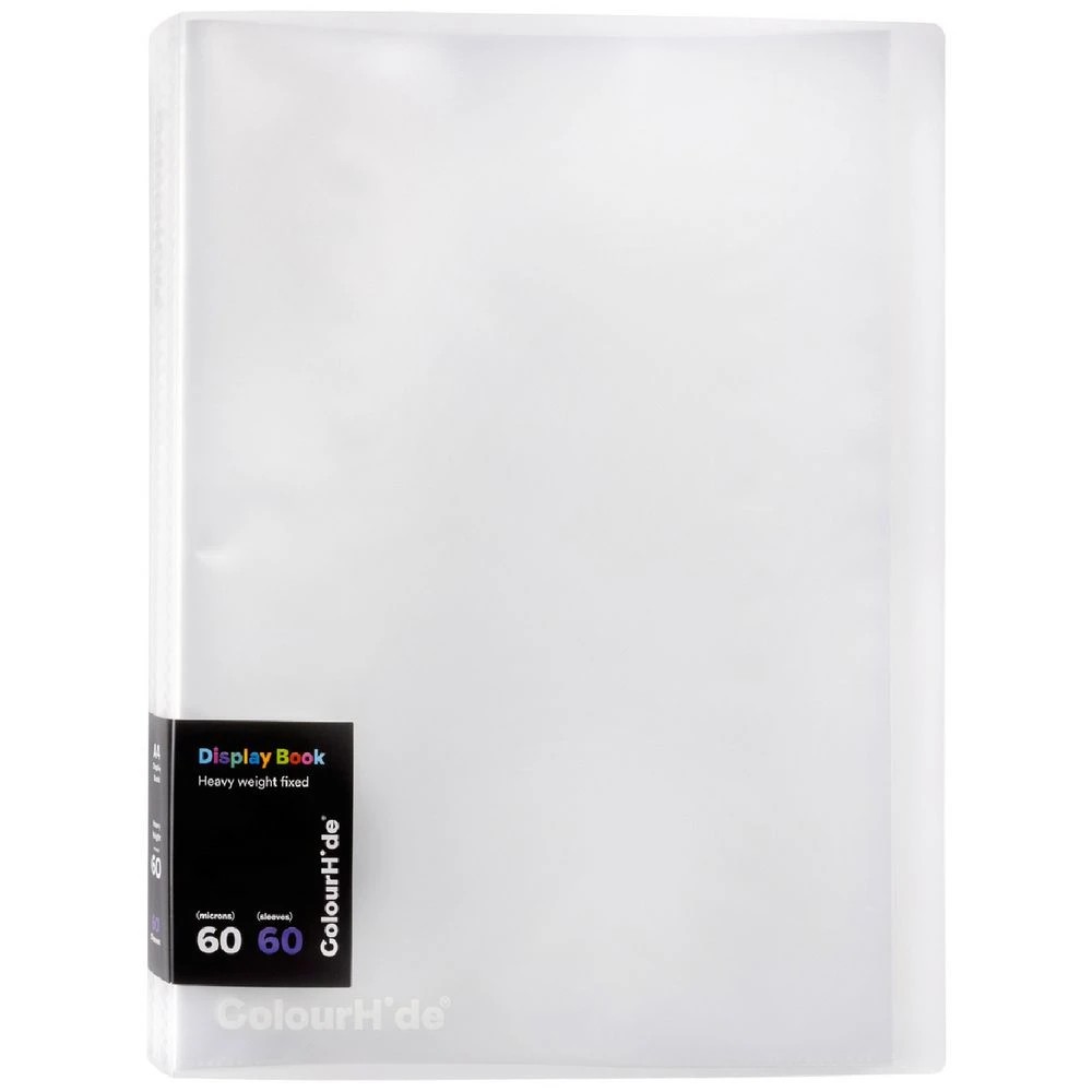 1 ColourHide A4 Fixed Display Book 60 Sheets Clear, 1 of 2