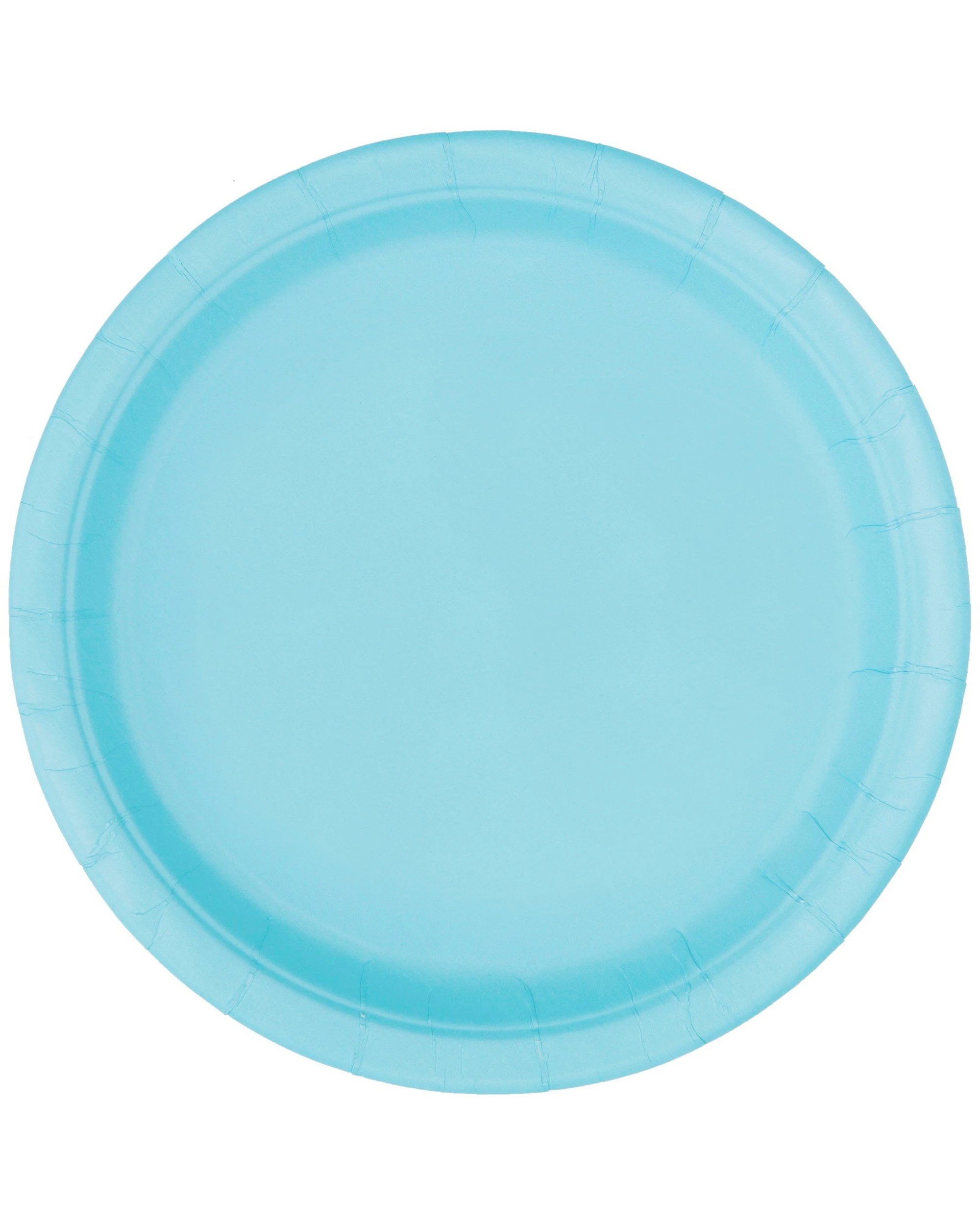 1 Unique Powder Blue Large Round Paper Plates Pack of 8 - Light Blue, 1 of 1