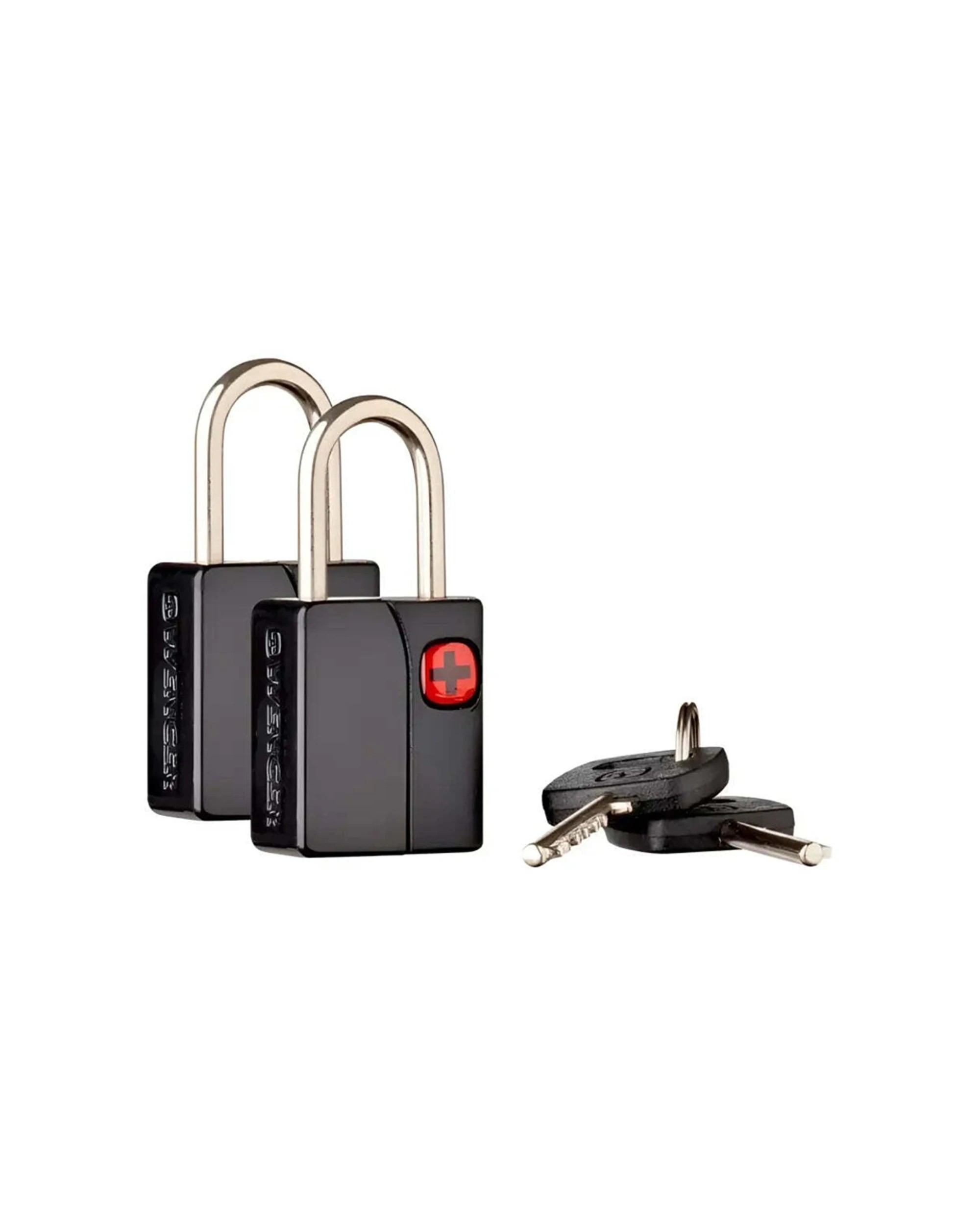 1 Wenger 2 Piece Lock Set TSA Travel Sentry Approved Combination Locks With D - Black, 1 of 2