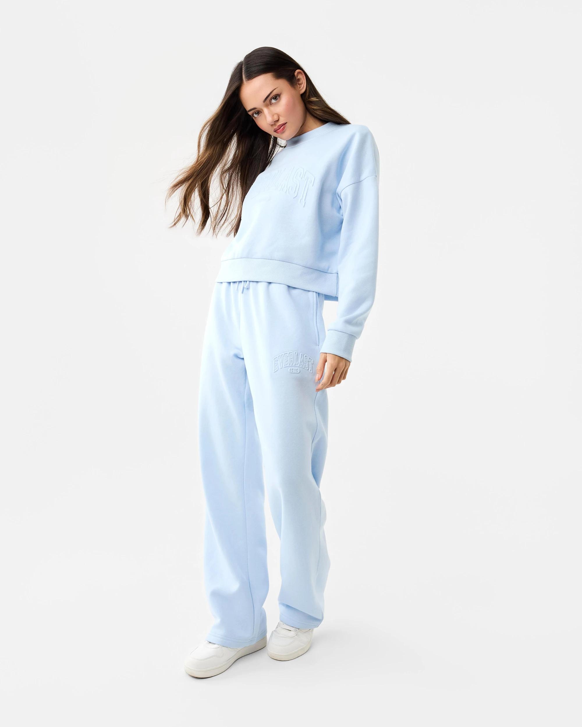 3 Everlast Womens Straight Leg Trackpants Powder Blu, 3 of 8
