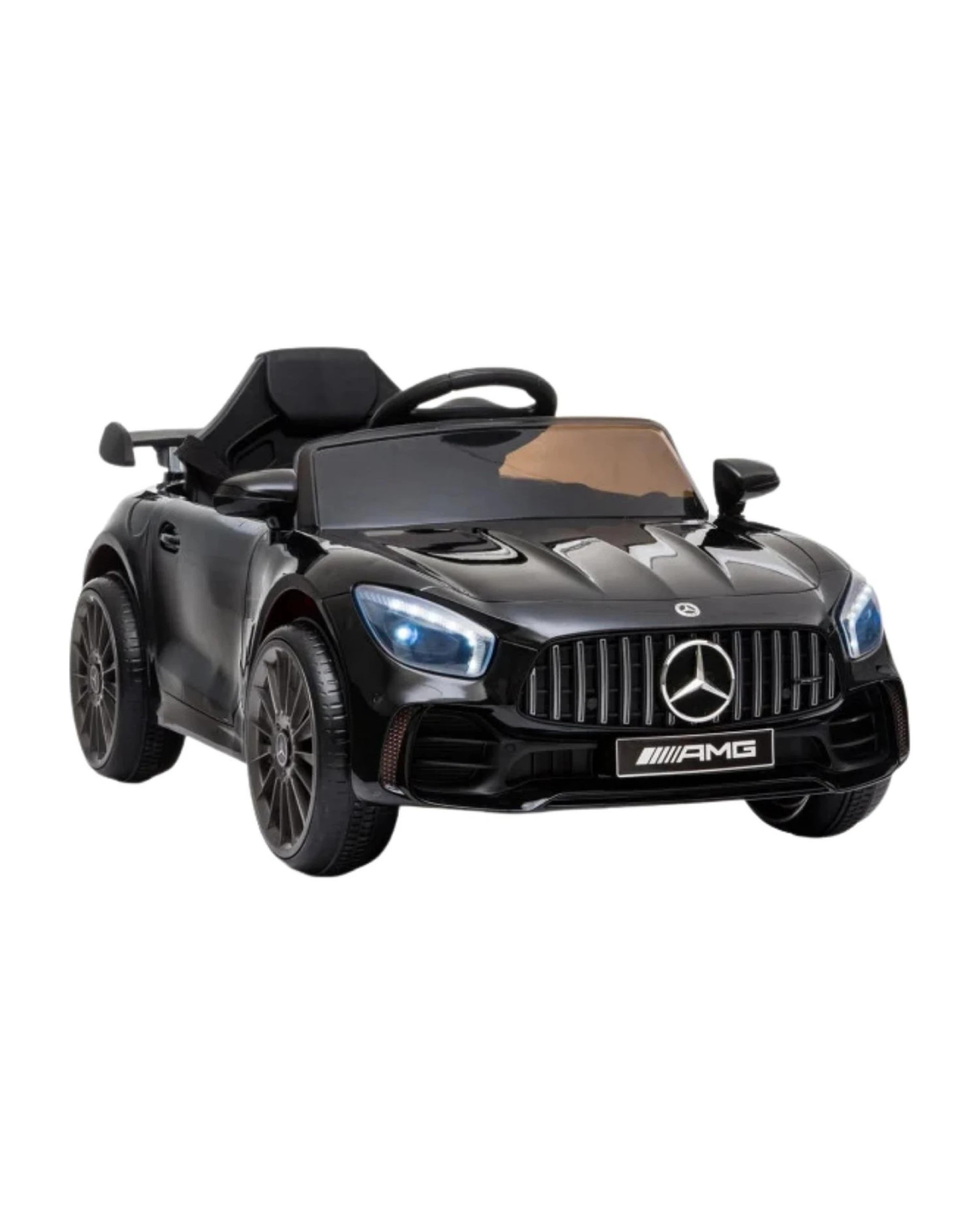 1 Kahuna Mercedes-AMG GTR Licensed Kids Electric Ride-On Car, Remote Control, Black - Black, 1 of 7
