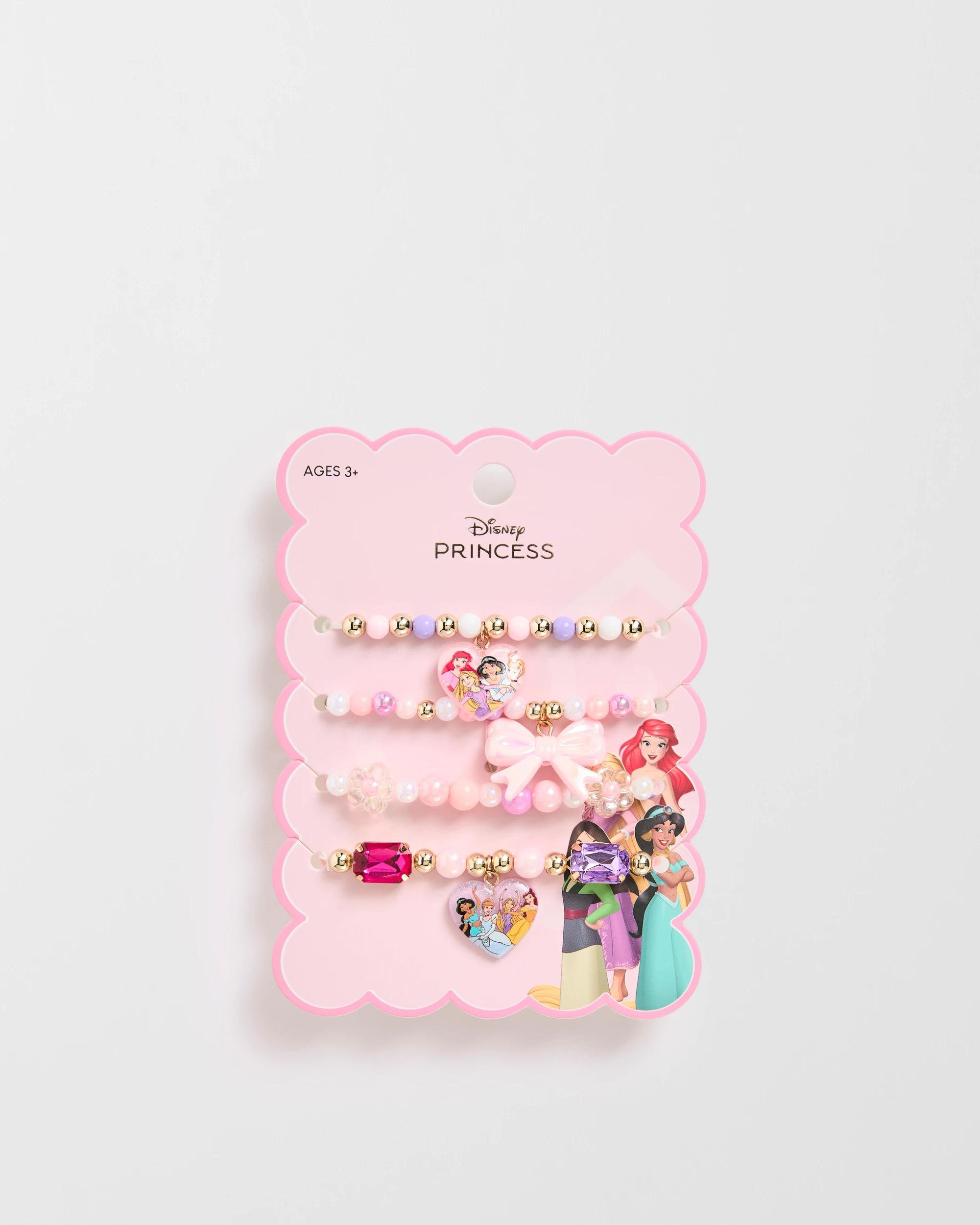 3 Disney Princess 4 Pack Stretch Bracelets PINK, 3 of 3