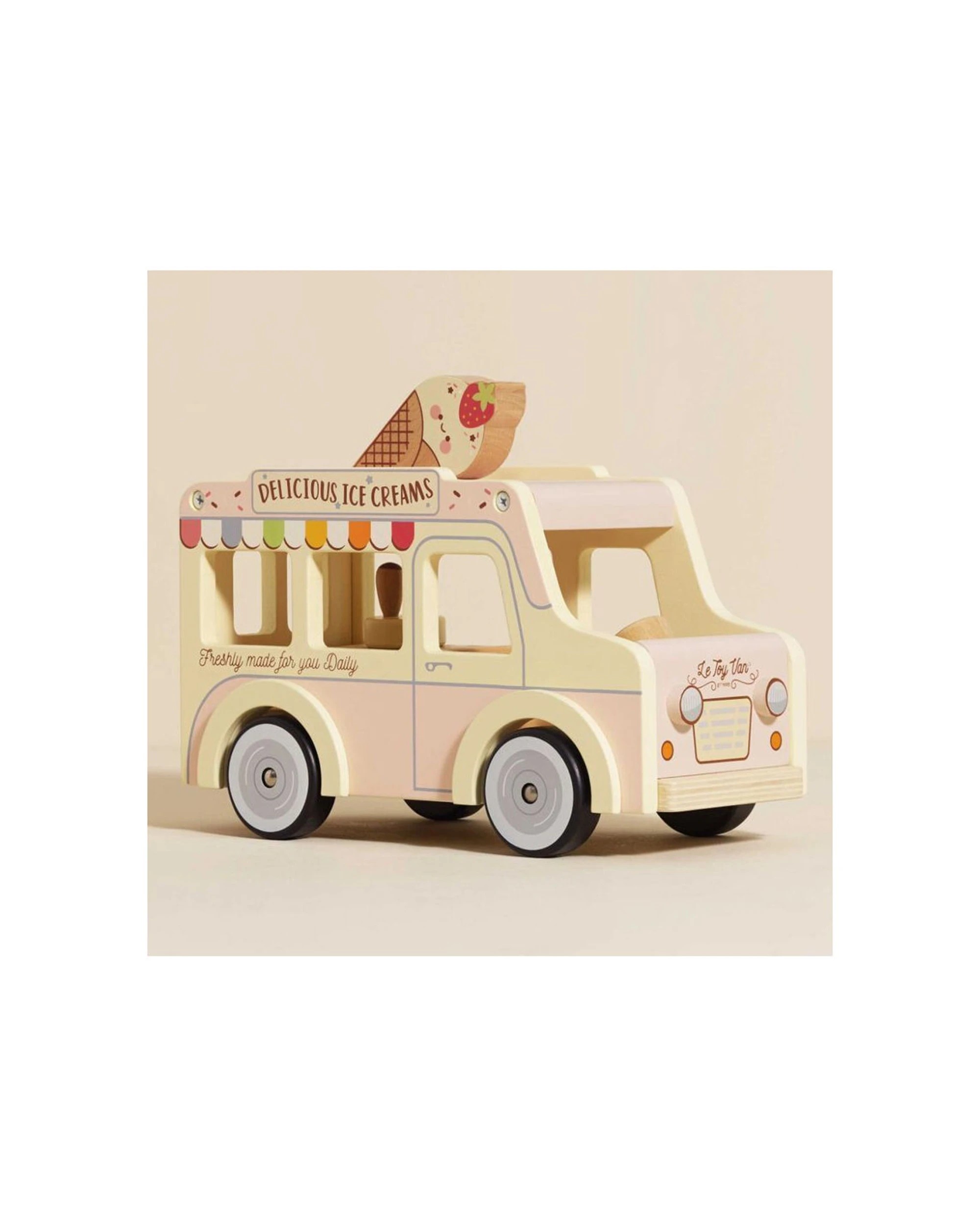 Le Toy Van Wooden Ice Cream Kids Set With Stickers - Multi - Kmart