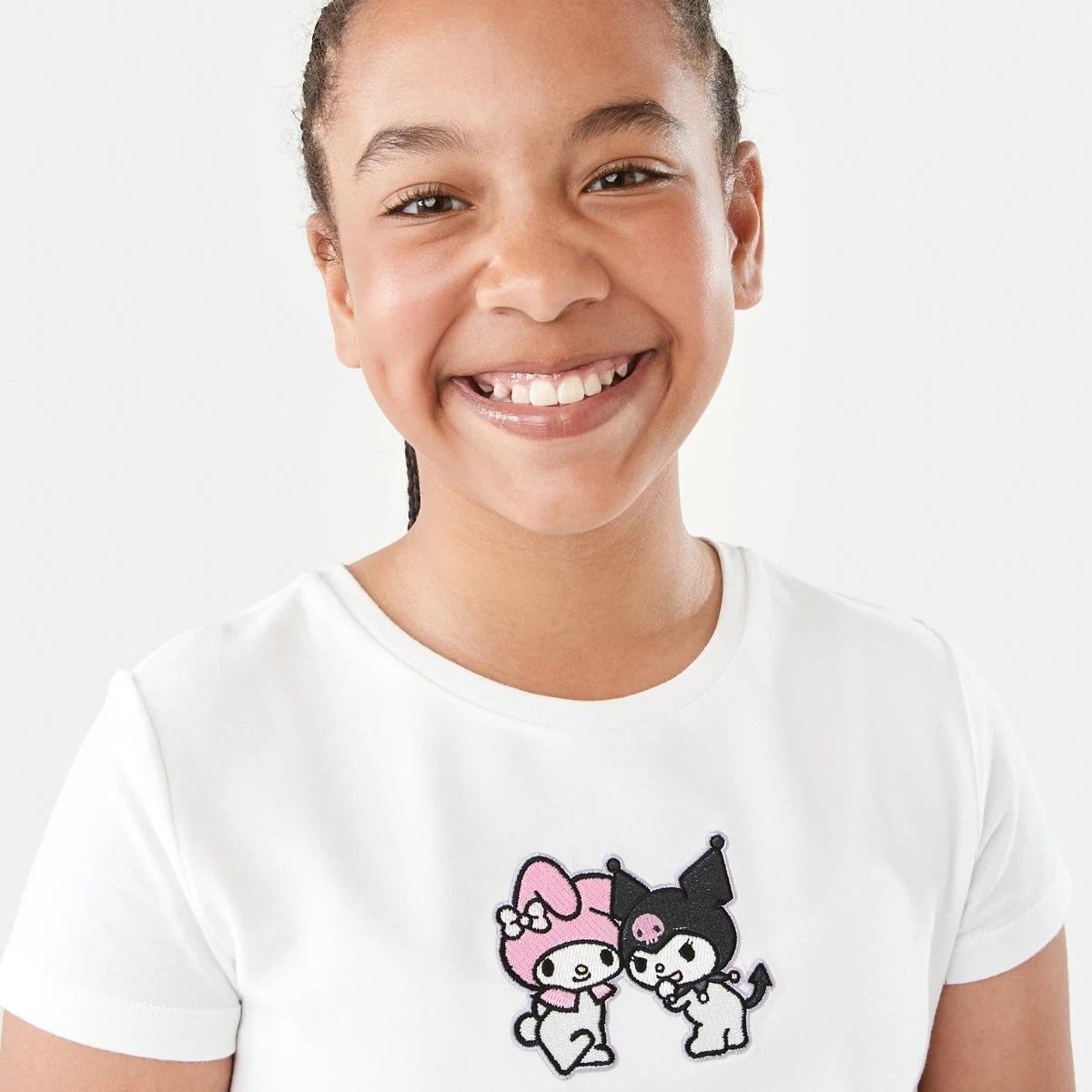 3 Kuromi and My Melody License Embroidered T-shirt Kuromi Mel, 3 of 9