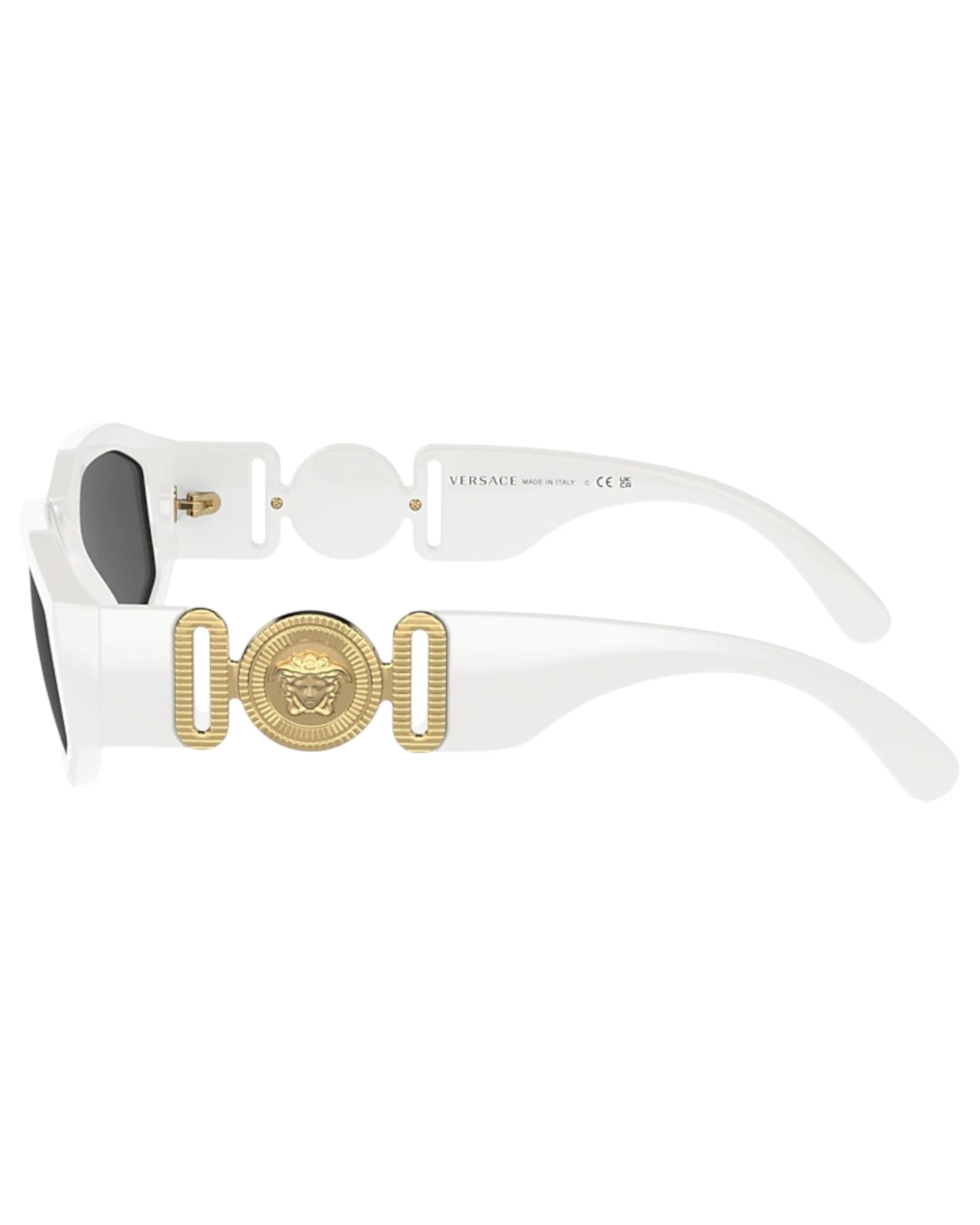 5 Versace Unisex VE4361 401/87 Irregular Dark Grey Sunglasses BLACK, 5 of 5