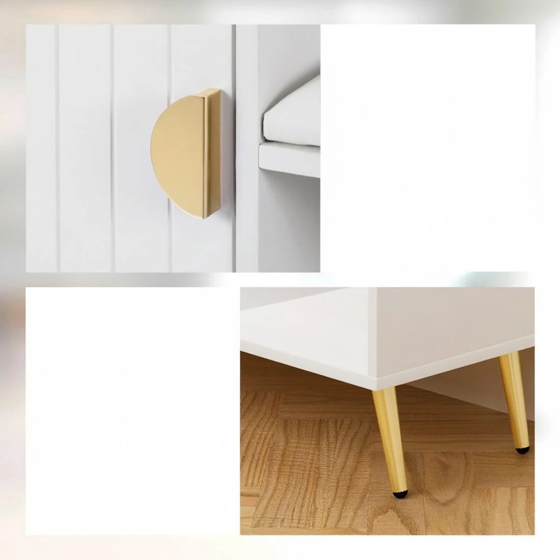 5 Artiss Shoe Rack Cabinet Bench 6 Pairs - White, 5 of 6