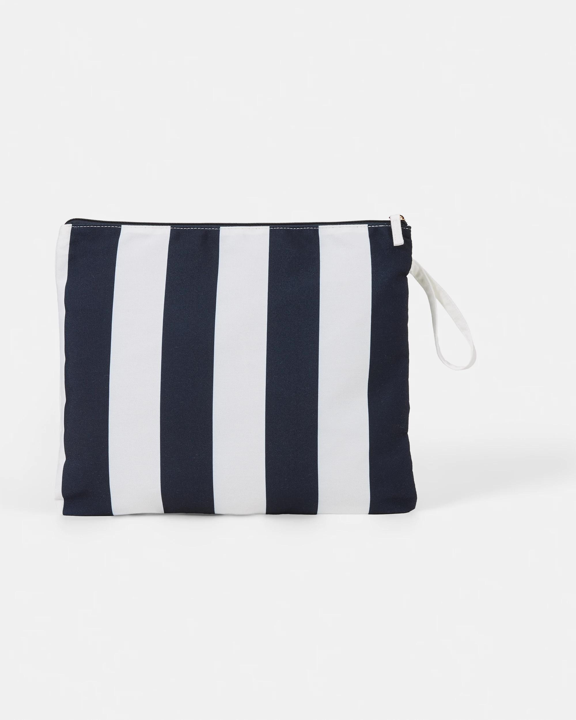 1 Large Bikini Bag Nav Stripe, 1 of 4