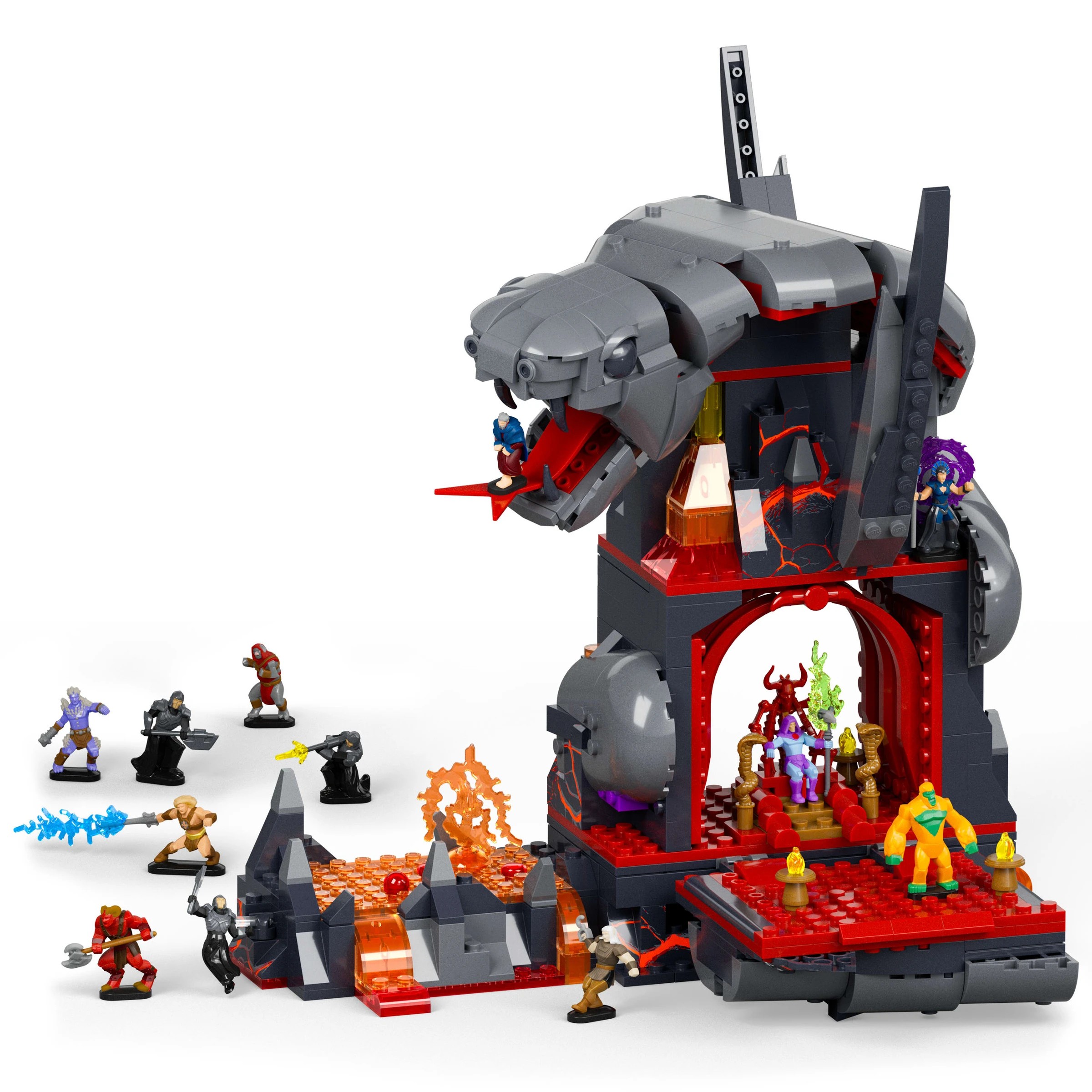 3 636 Piece Mattel Brick Shop Masters of the Universe Clash at Snake Mountain Building Toy Kit, 3 of 8