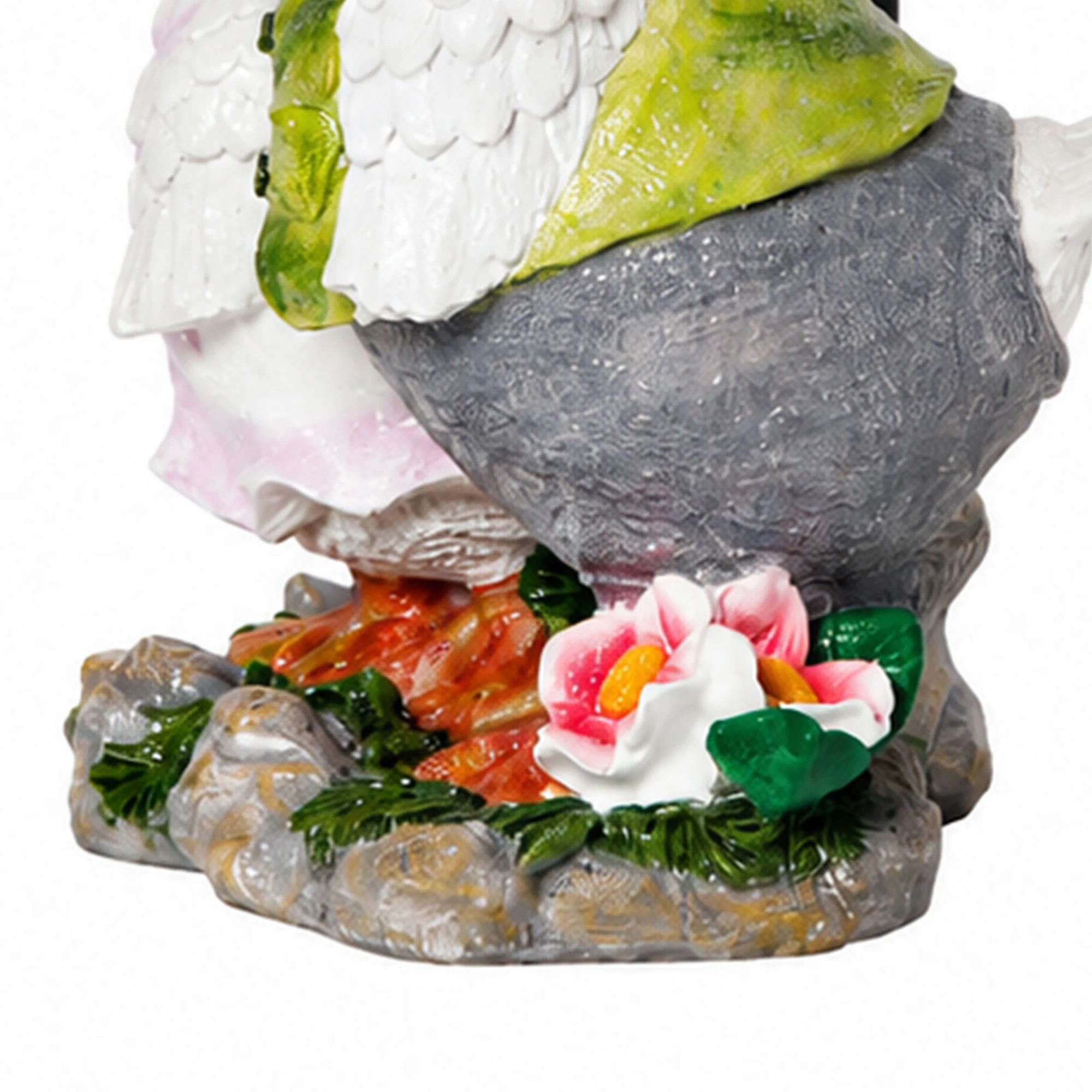5 Emitto Duck Statue Solar Light Garden Resin White Green Pink, 5 of 8