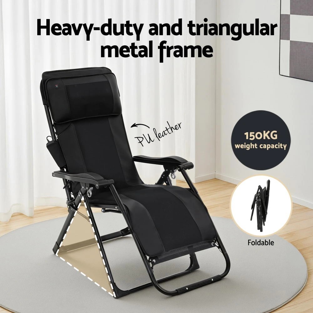 7 Livemor Massage Chair Electric Recliner Home Massager AYAN - Black, 7 of 7