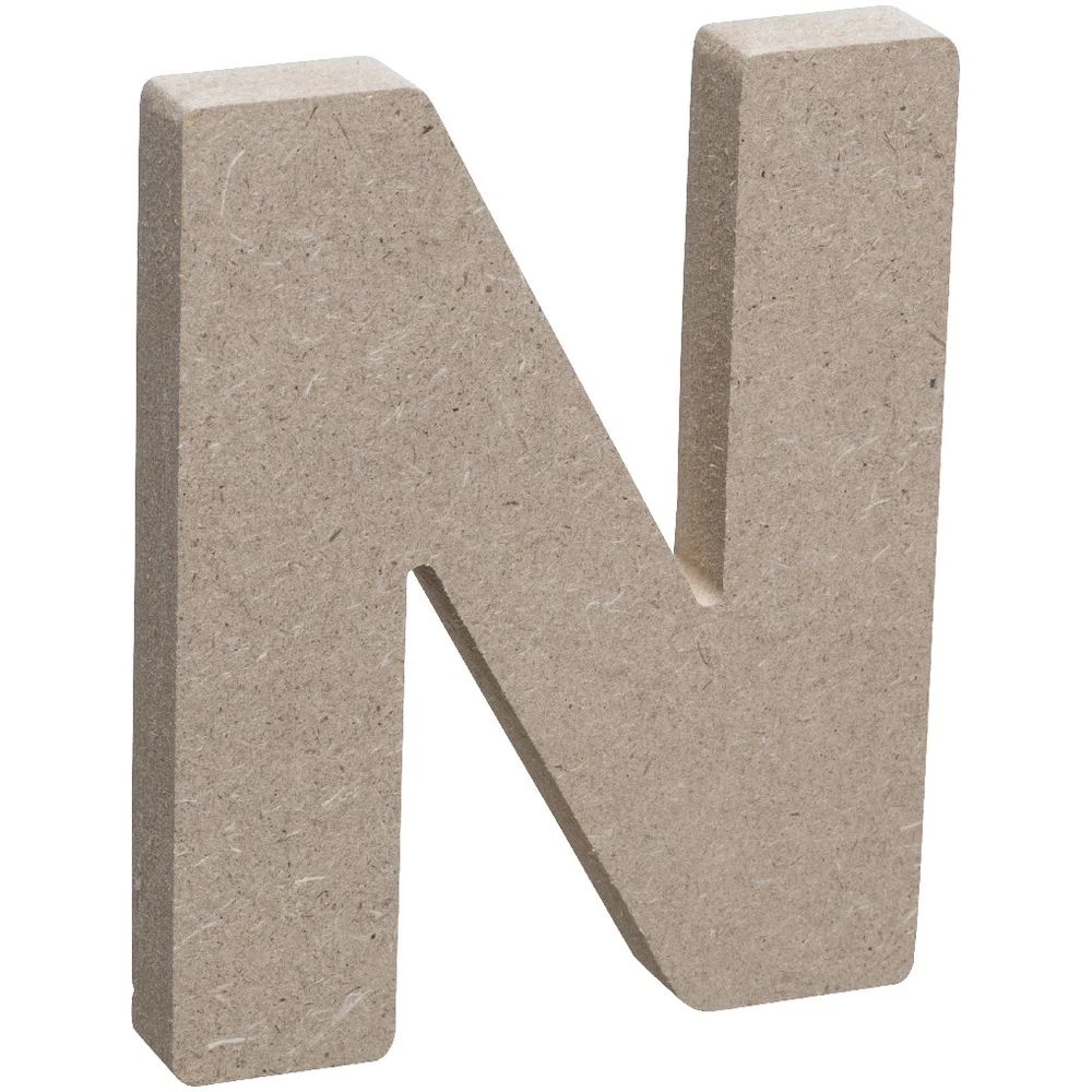 3 Born Wooden Alphabet Letter N 10cm, 3 of 3