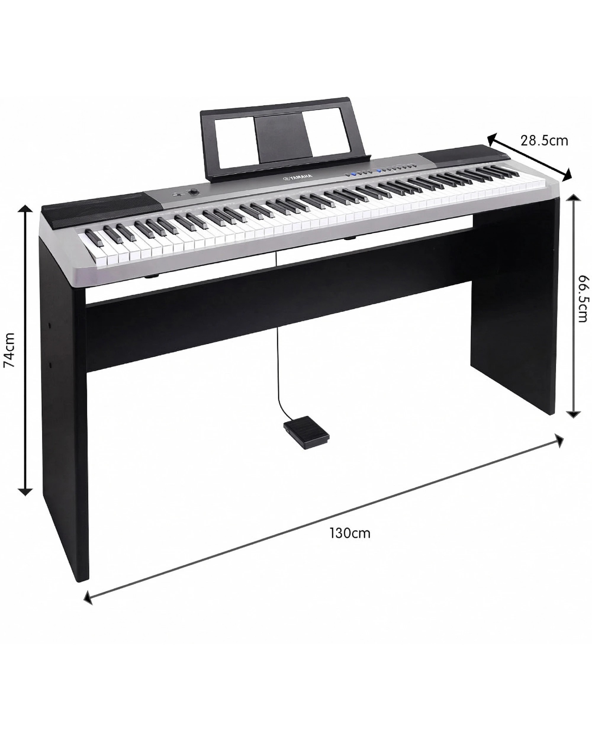 6 Karrera 88 Keys Electronic Keyboard Piano with Stand - Silver, 6 of 6