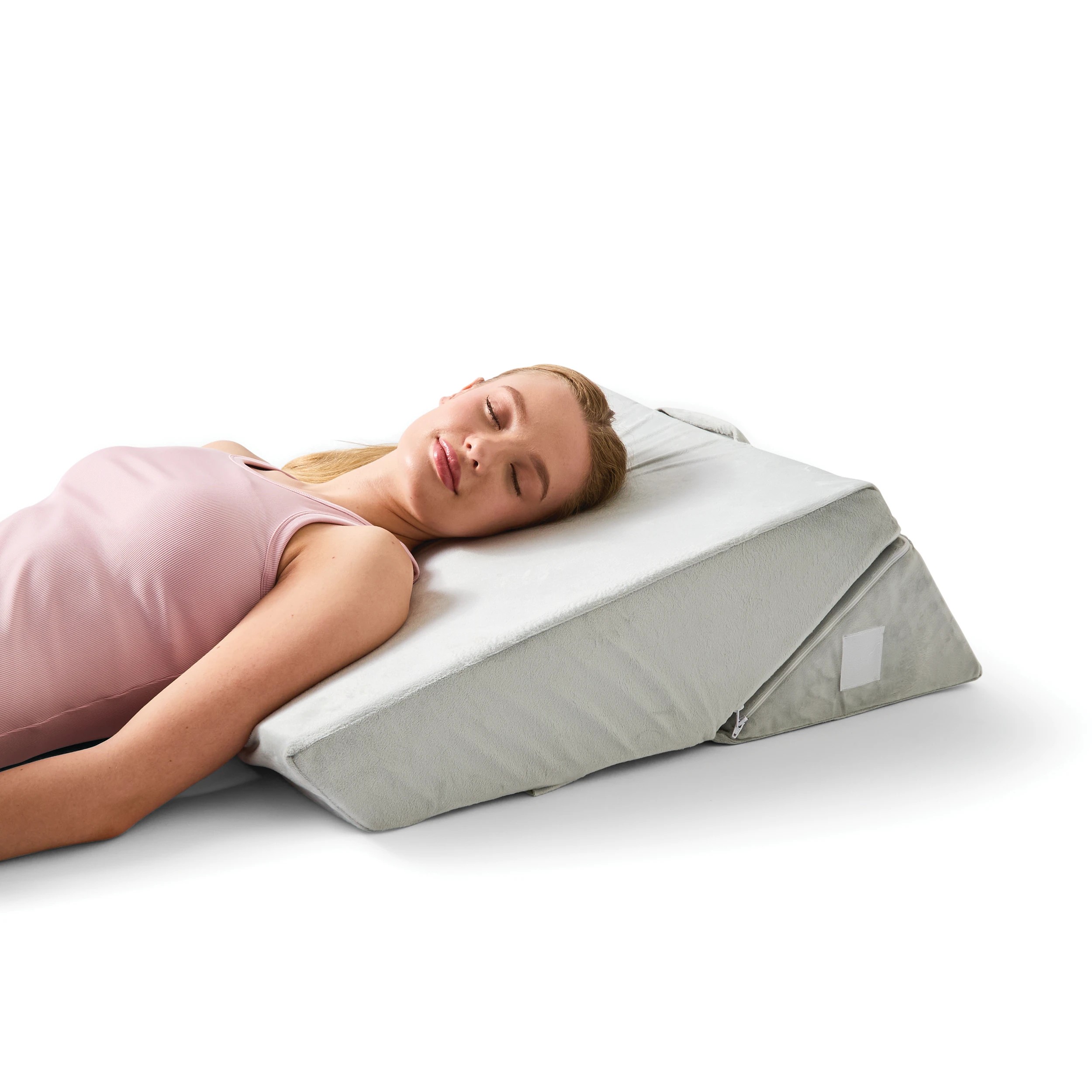 1 Memory Foam Convertible Wedge Pillow - Grey, 1 of 10