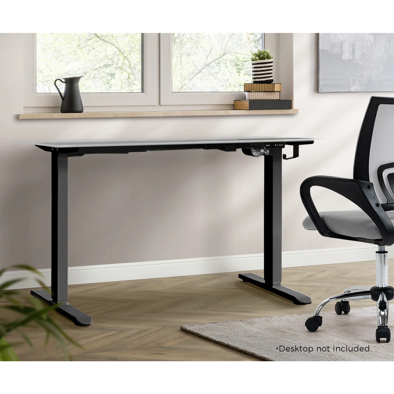 2 Oikiture Standing Desk Leg Frame Single Motor
 - Black, 2 of 4