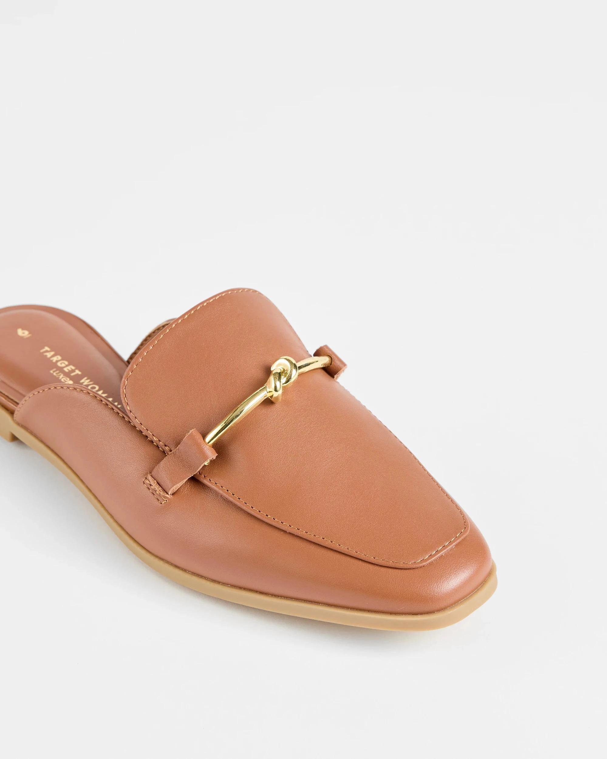 2 Target Womens Genuine Leather Loafer Mule - Maddy TAN, 2 of 3
