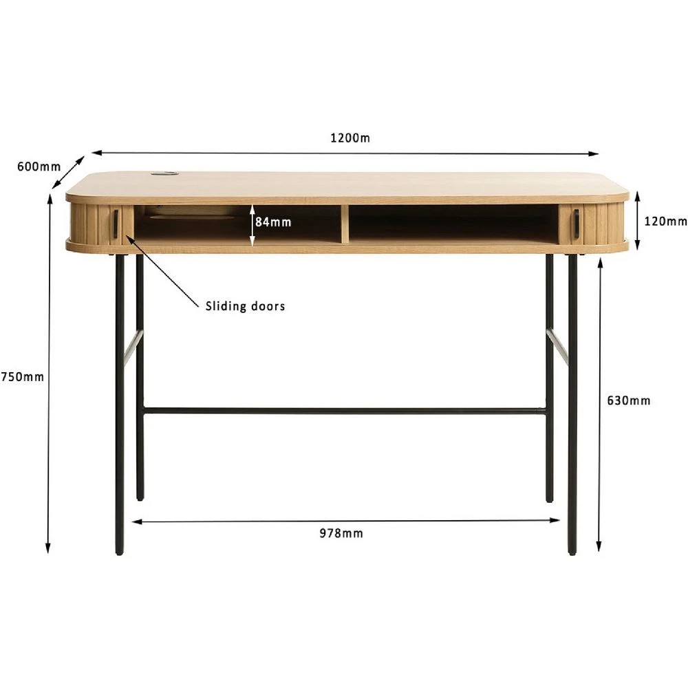 5 Nola Study Desk Black Desks, Tables and Workstations, 5 of 7