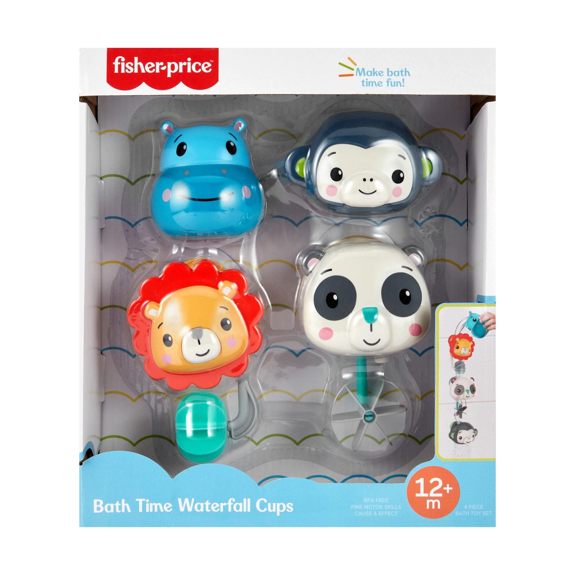 1 Fisher-Price 4 Piece Bath Time Waterfall Cups, 1 of 6