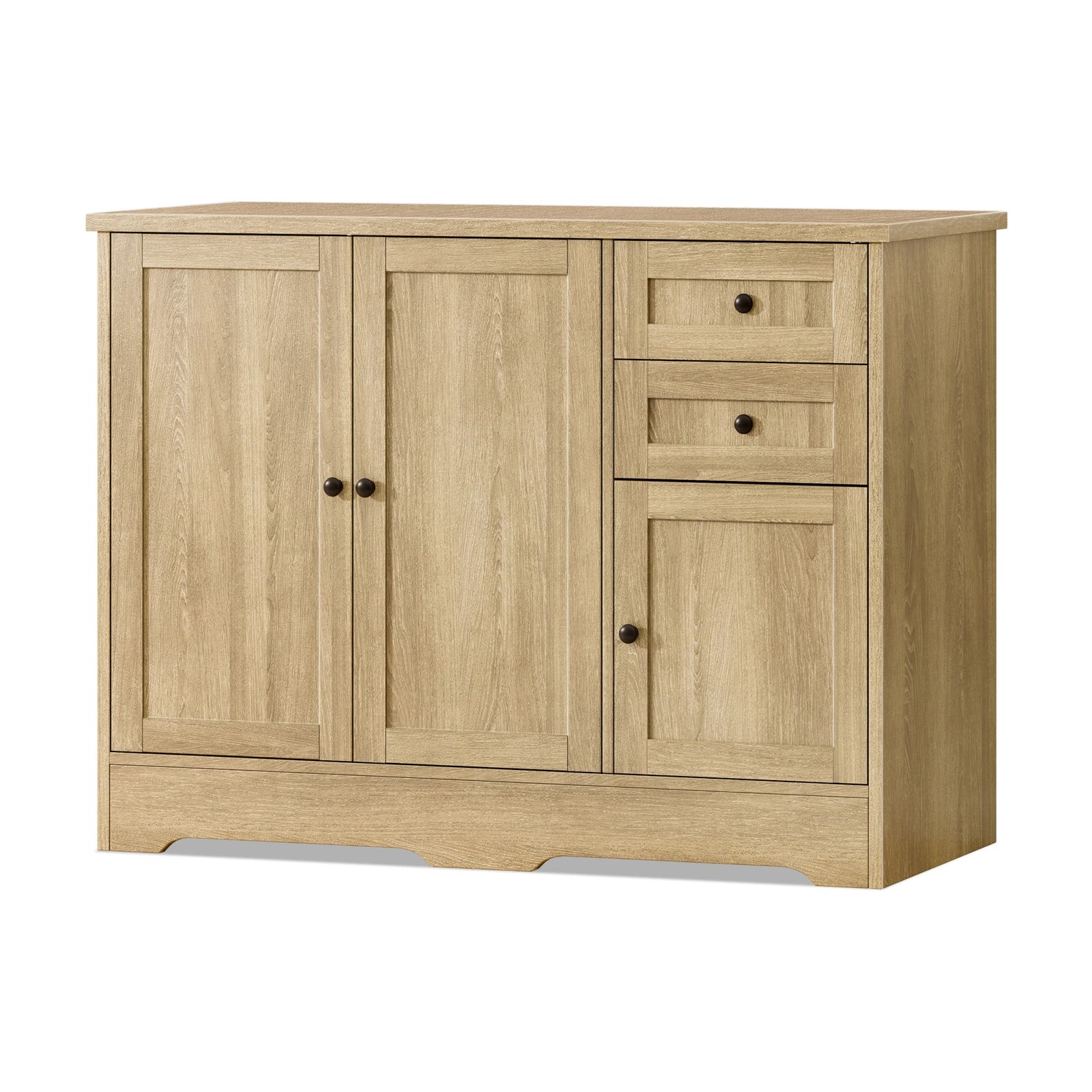 1 Alfordson Sideboard Buffet Cupboard Storage Cabinet - Oak, 1 of 10