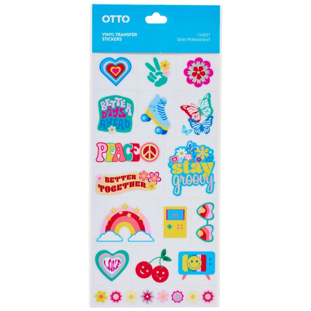 1 Otto Vinyl Transfer Sticker Multipack Retro, 1 of 5