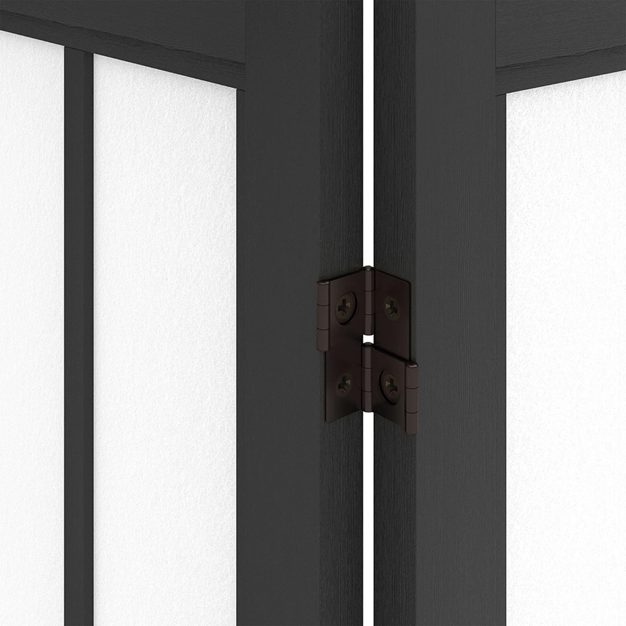 5 Levede 6 Panel Room Divider Folding Partition Freestanding Screen Wooden - Black, 5 of 9