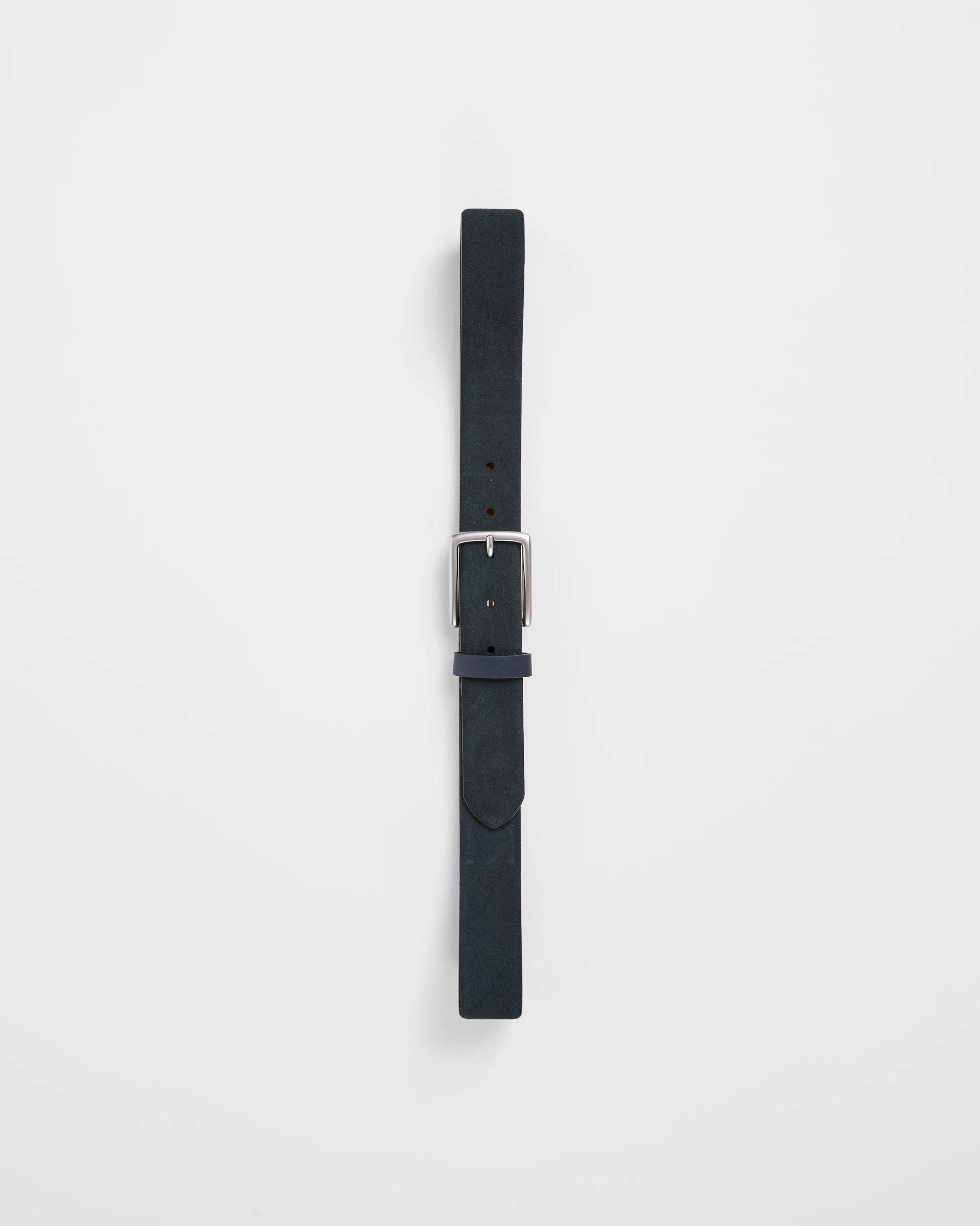 2 Target Man Premium Suede Leather Belt NAVY BLUE, 2 of 6