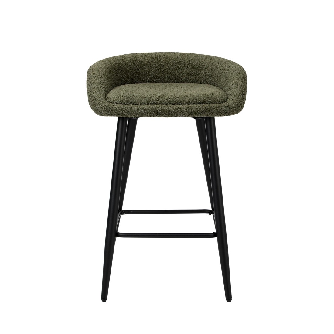6 Oikiture Bar Stools Set Of 2 Kitchen Dining Chairs Counter Stools Boucle
 - Green, 6 of 10
