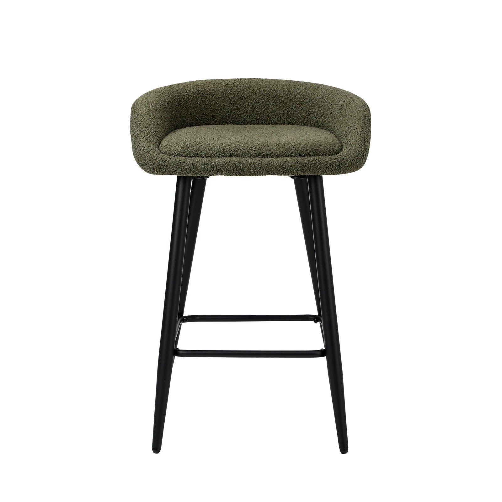 6 Oikiture Bar Stools Set Of 2 Kitchen Dining Chairs Counter Stools Boucle
 - Green, 6 of 10