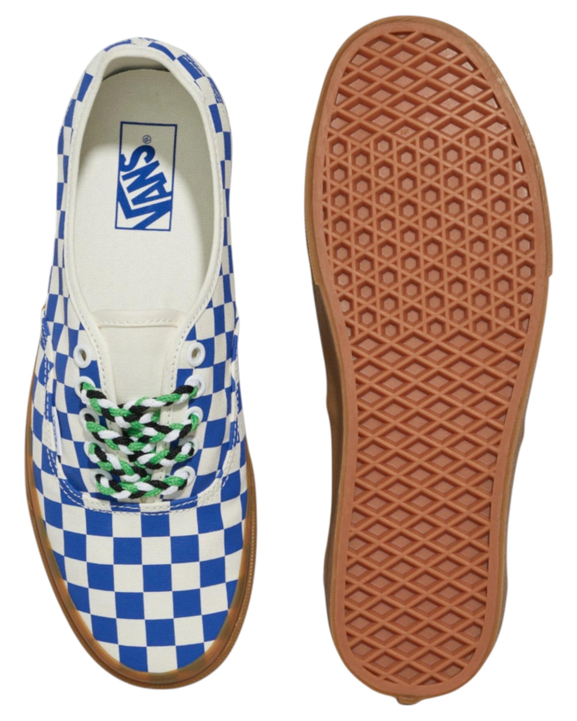 5 Vans Mens Authentic Checkerboard Blue/ White Lace Up Shoes BLUE/WHITE, 5 of 5