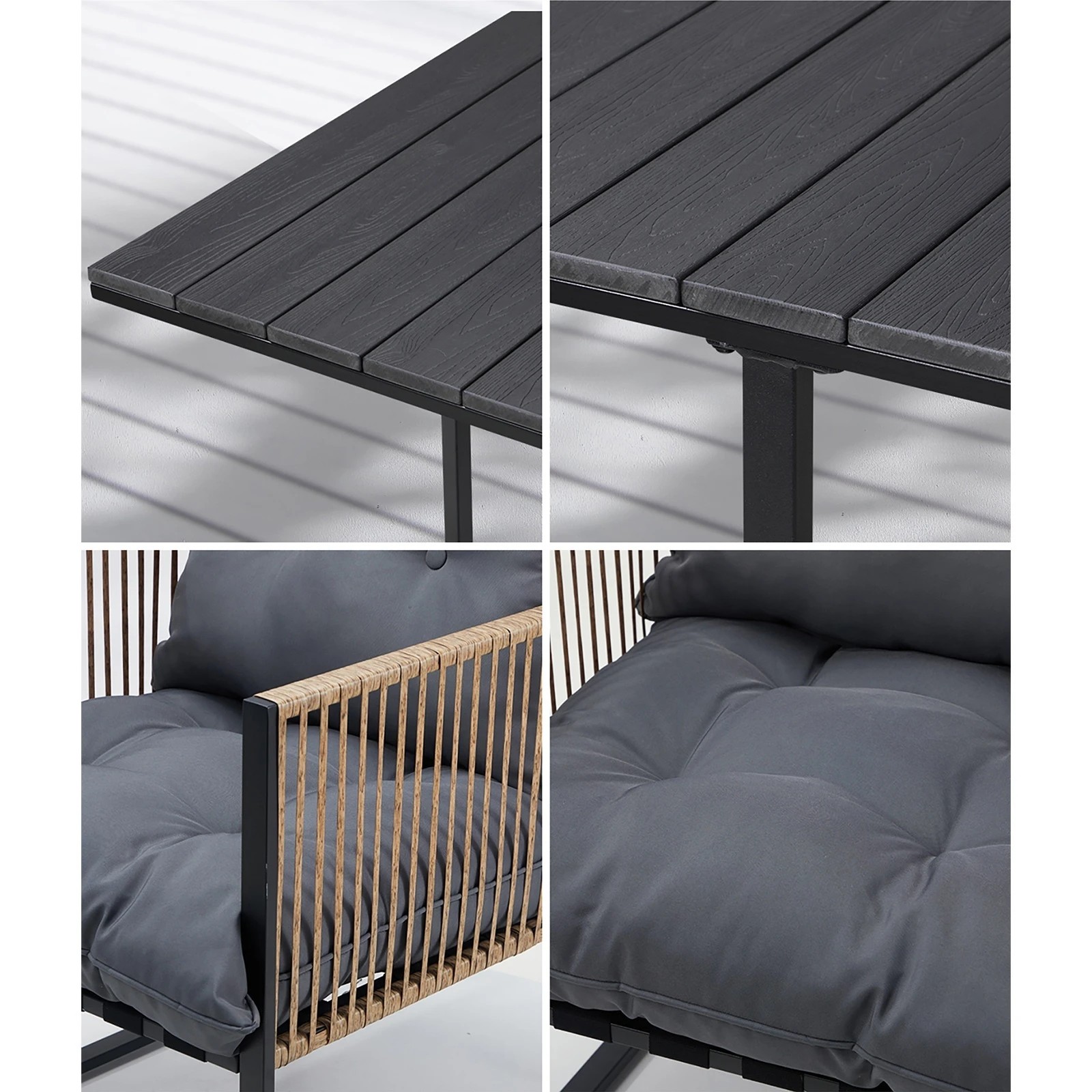 4 Livsip Outdoor Dining Set Patio Furniture Garden 4 Seater
 - Multi, 4 of 10