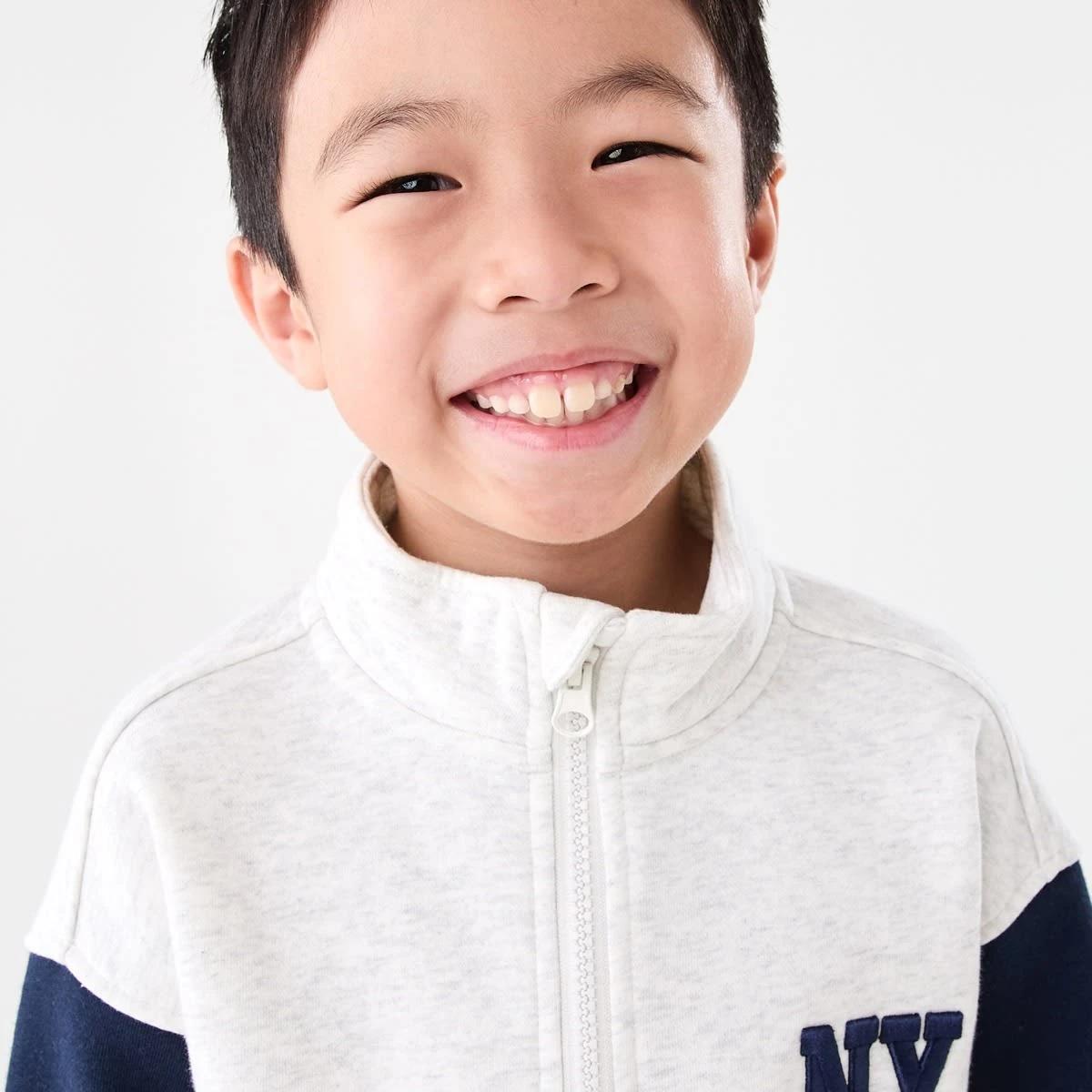 3 Quarter Zip Sweatshirt Wht Marle, 3 of 7