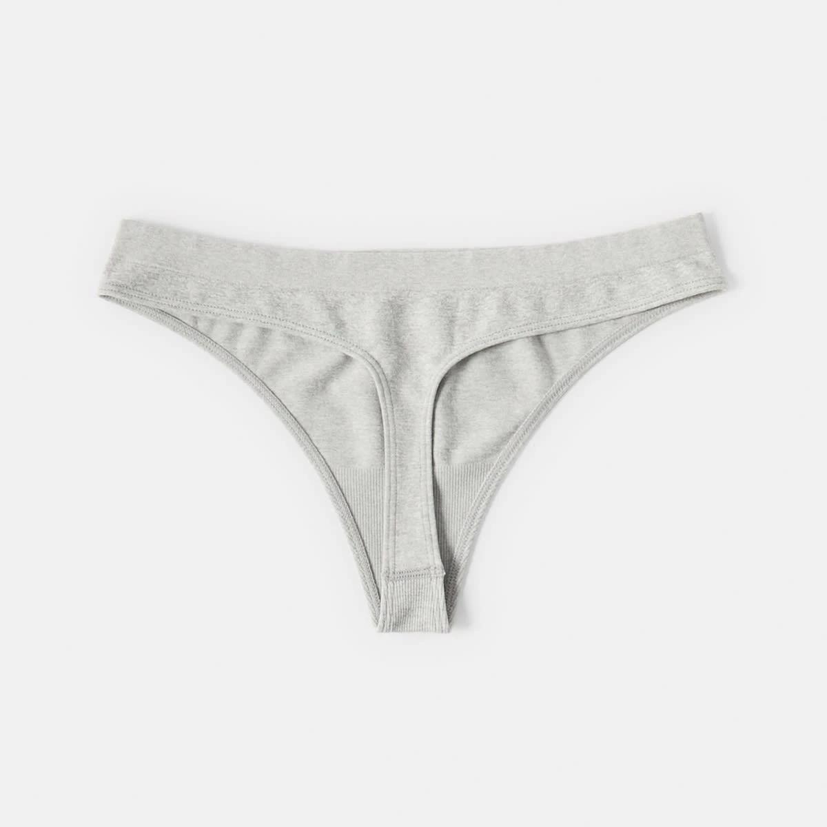 5 Ultra Smooth Seamfree G-String Briefs SILVER MARLE, 5 of 6