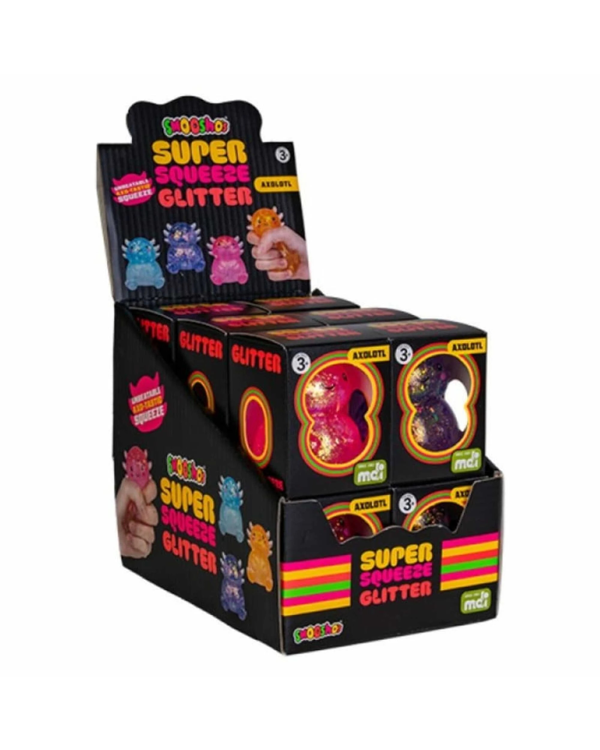 1 Smoosho's - Squishy Glitter Axolotl (Assorted), 1 of 1
