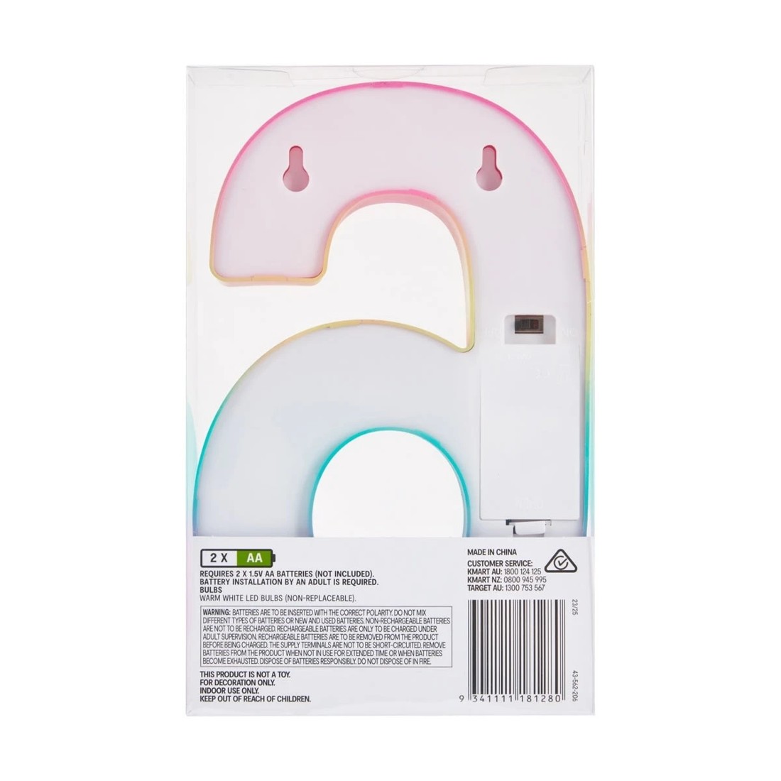 5 Ombre Light Up Number - 6, 5 of 5