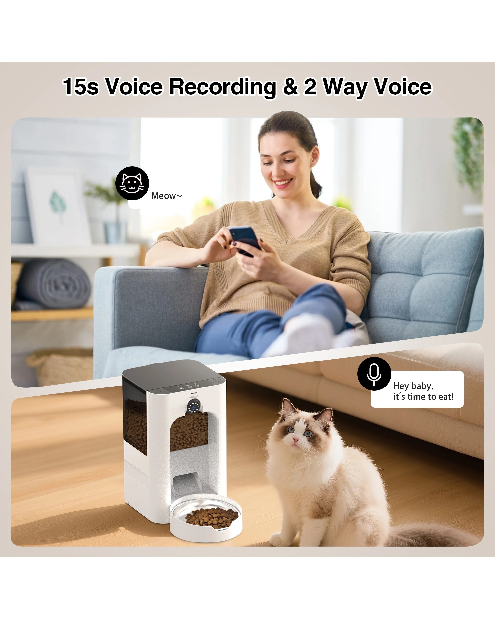 7 Advwin Automatic Smart Cat Feeder With Camera 5l, 7 of 8