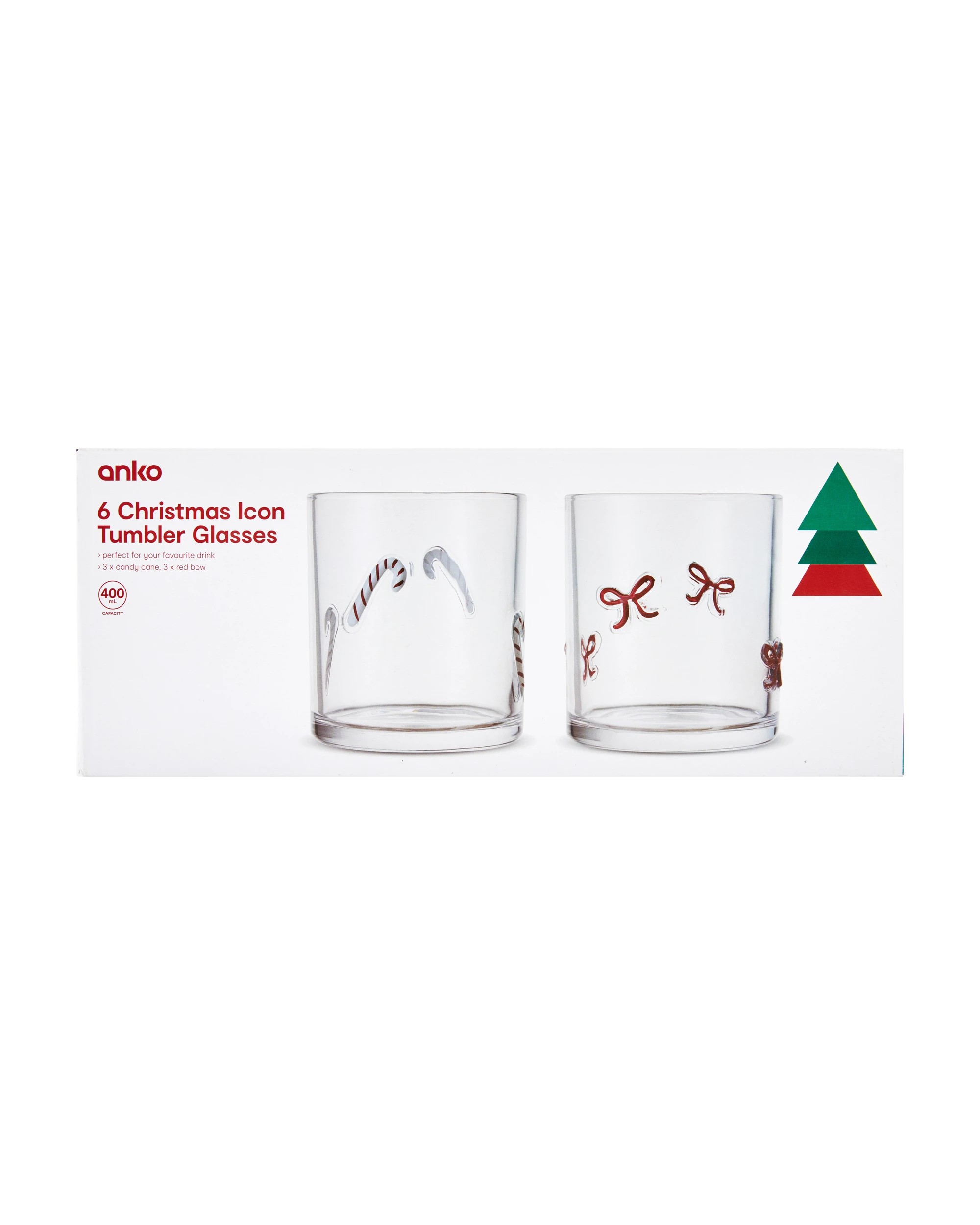 6 6 Christmas Icon Tumbler Glasses, 6 of 6
