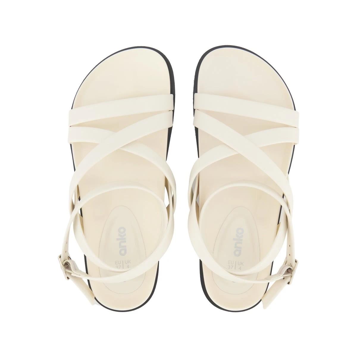 3 Gladiator Footbed Sandals Ivory, 3 of 4
