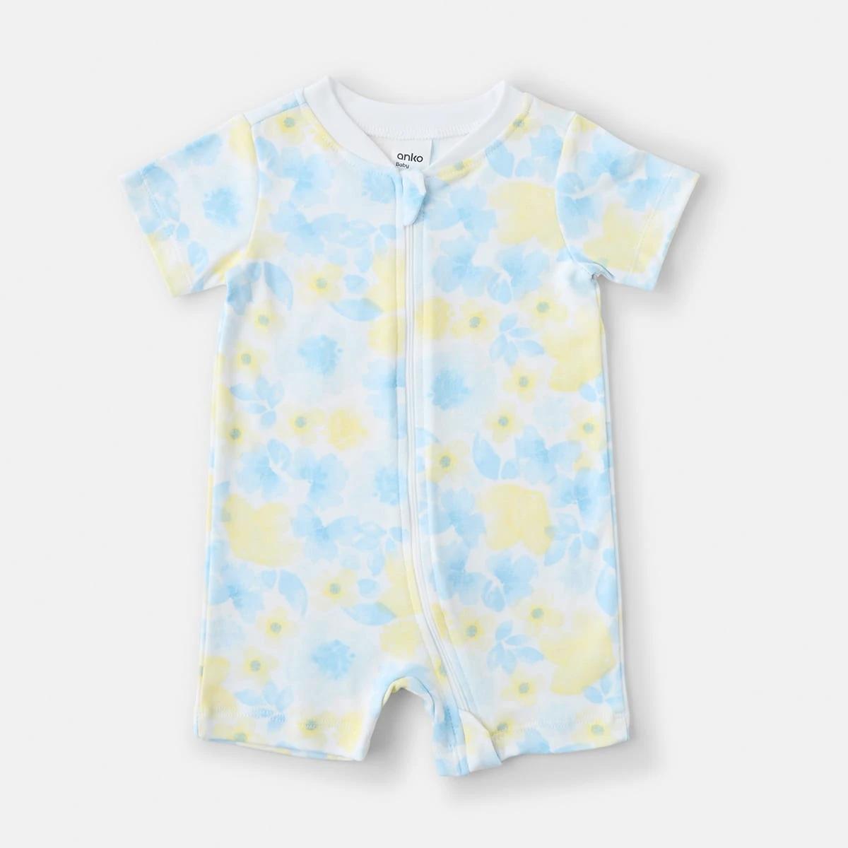 1 Zip Romper Floralblue, 1 of 3