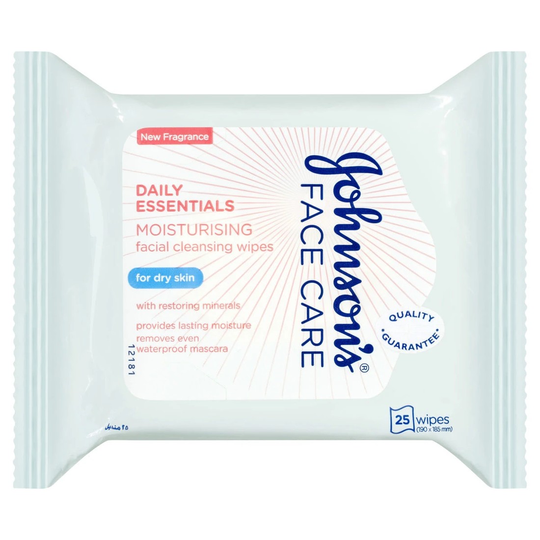1 Johnson's 25 Pack Face Care Daily Essentials Moisturising Facial Cleansing Wipes, 1 of 1