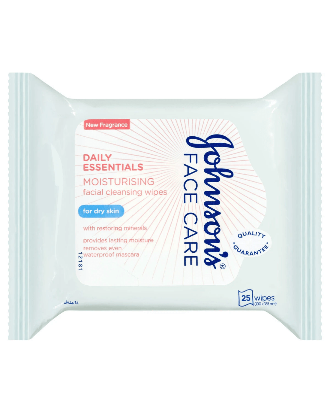 1 Johnson's 25 Pack Face Care Daily Essentials Moisturising Facial Cleansing Wipes, 1 of 1