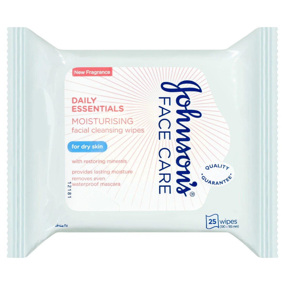 1 Johnson's 25 Pack Face Care Daily Essentials Moisturising Facial Cleansing Wipes