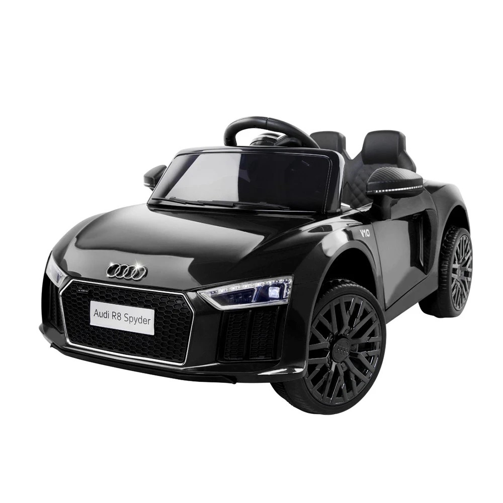 1 Kids Ride On Car Audi Licensed R8 Battery Electric Toy Remote 12V Cars - Black, 1 of 9
