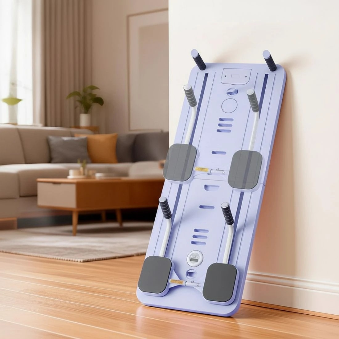 6 Everfit Pilates Board Foldable Reformer Multi Functional Exercise Trainer Purple - Purple, 6 of 10