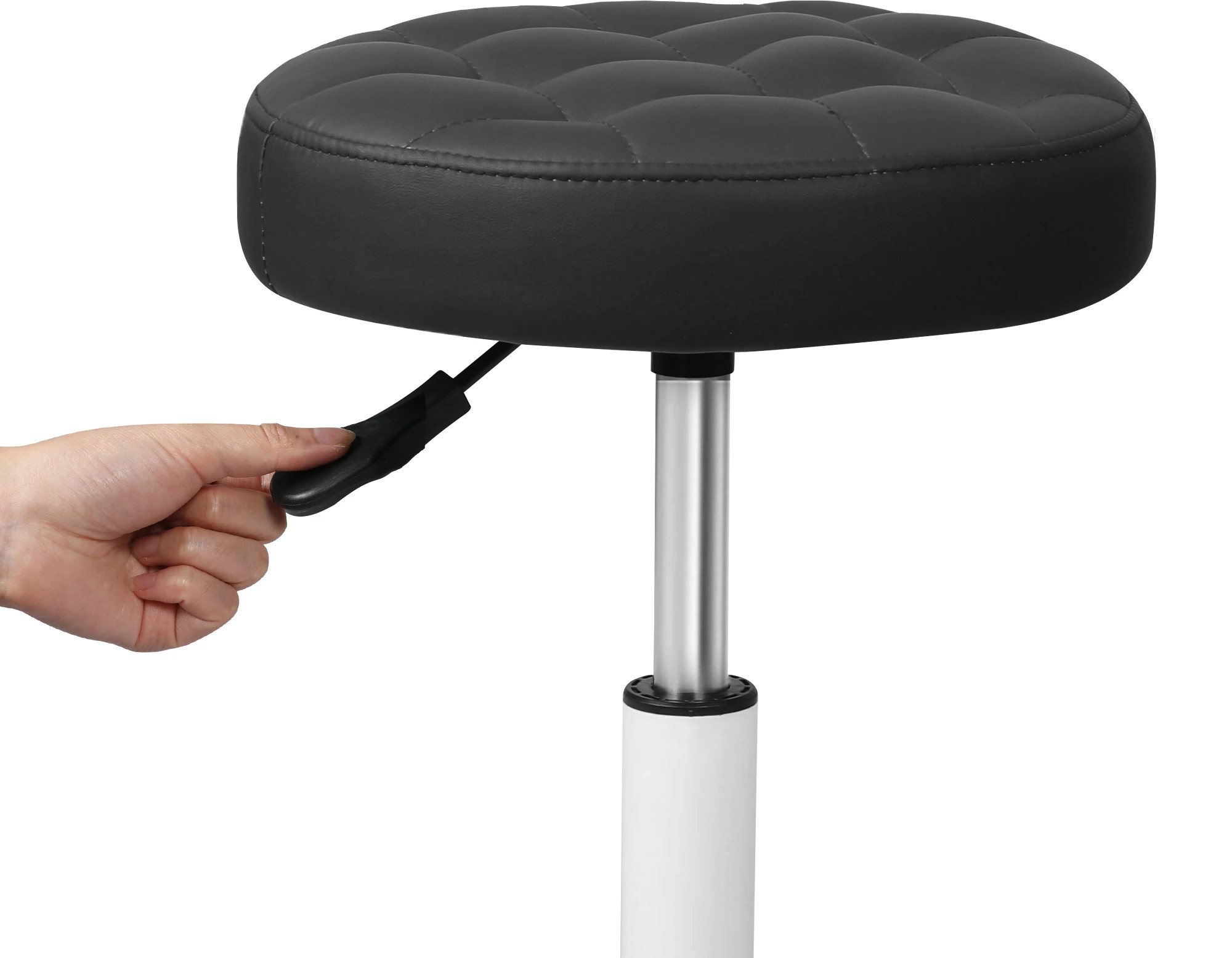 4 Levede 4x Swivel Bar Stools  Adjustable Height - Black, 4 of 9