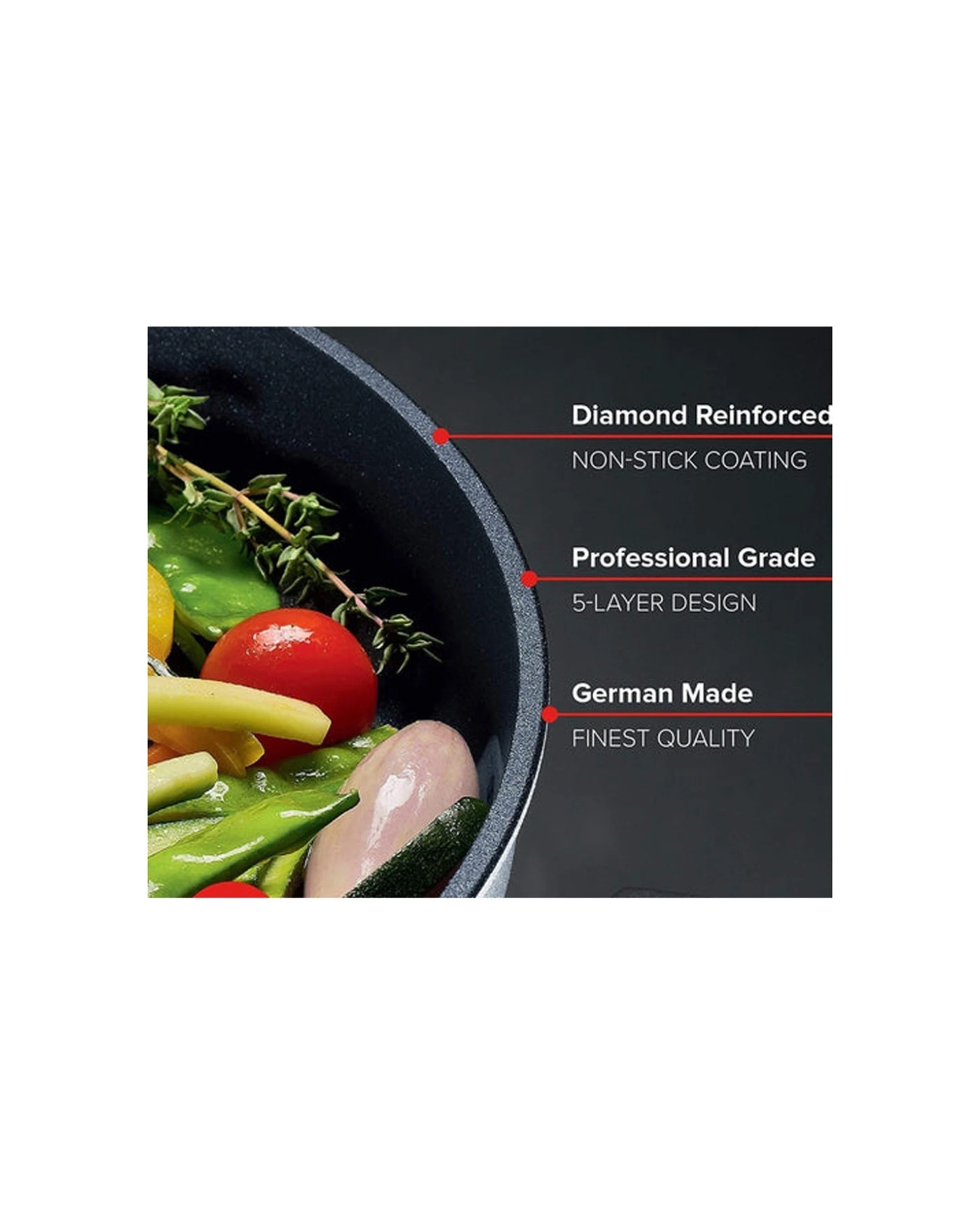 2 Woll Diamond Lite Aluminium Fixed Conventional Saute Pan 32cm 4.75l Lid - Silver, 2 of 3