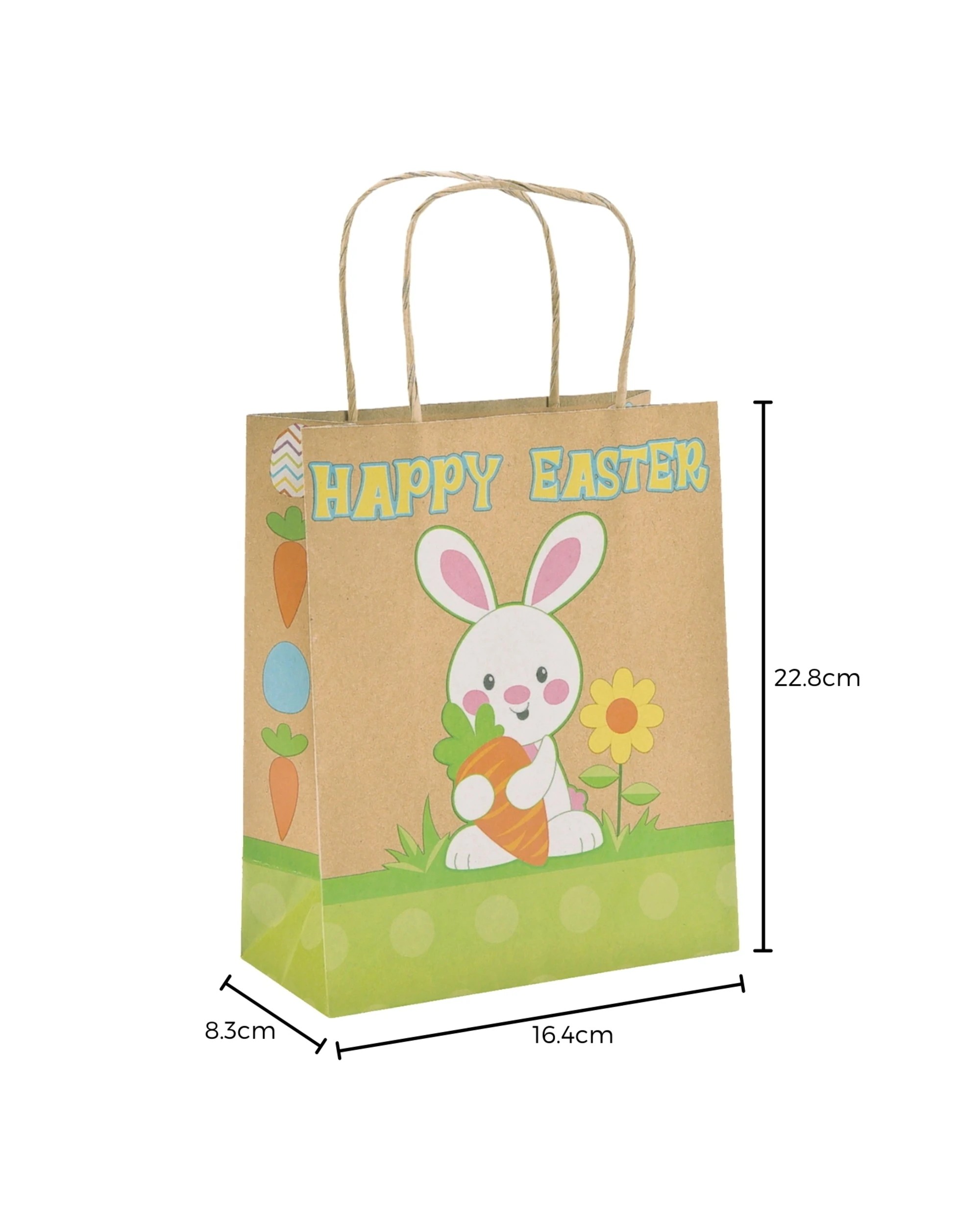 2 Partyrama Happy Easter Kraft Gift Bags Pack of 12, 2 of 2