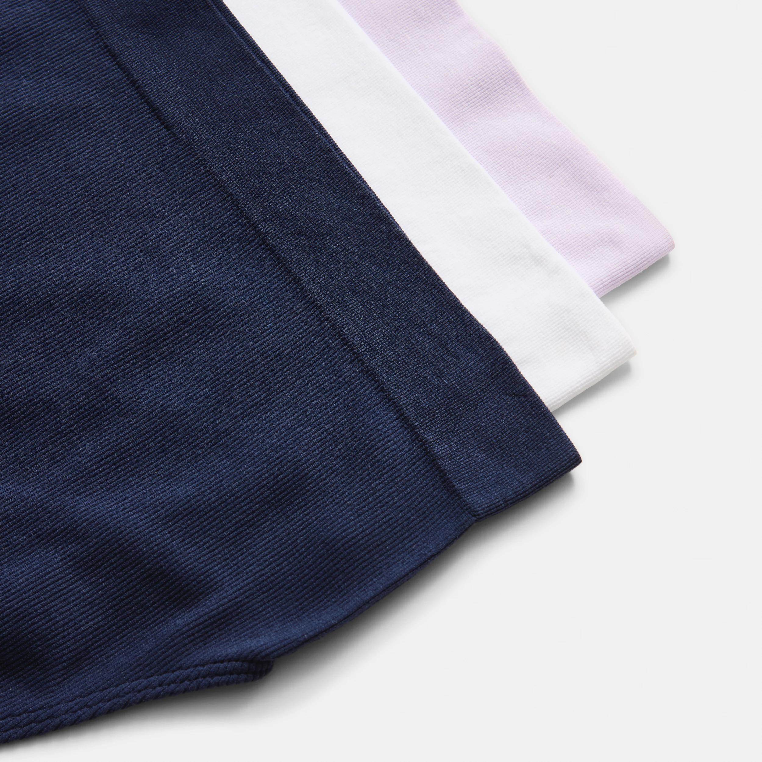 3 3 Pack Rib Seamfree Full Briefs BRIGHT LAVENDER, WHITE, DEEP NAVY, 3 of 3