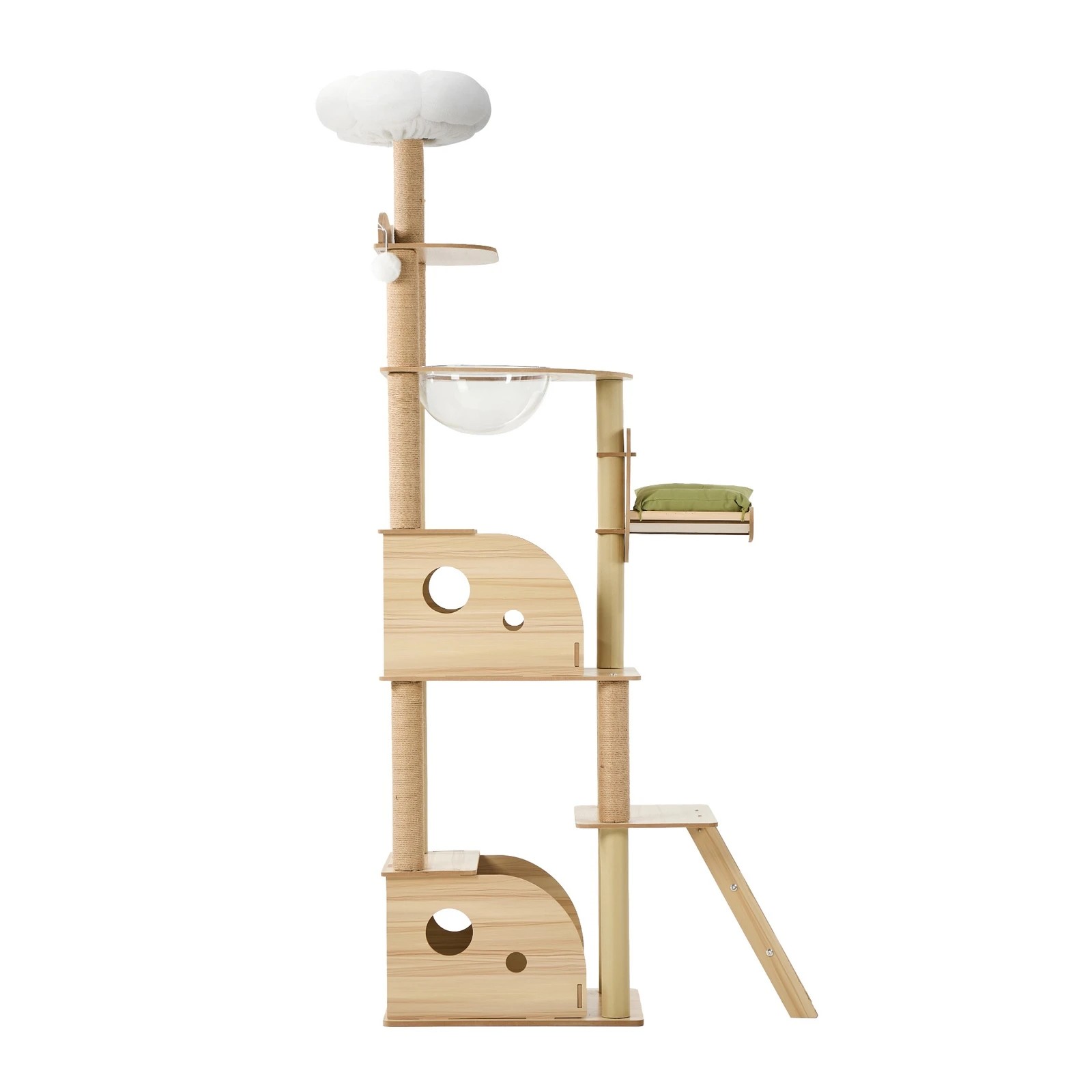 7 Alopet Cat Tree Tower Scratching Post Scratcher Condo House Bed Furniture 203cm - Natural, 7 of 7